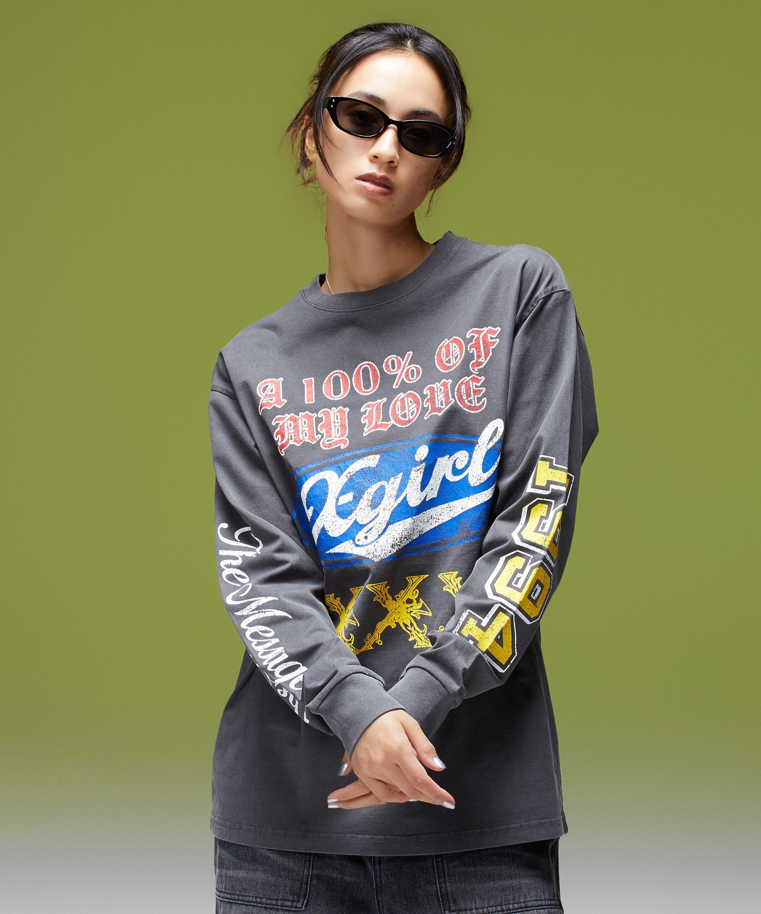 FADED MIX LOGO L/S TEE