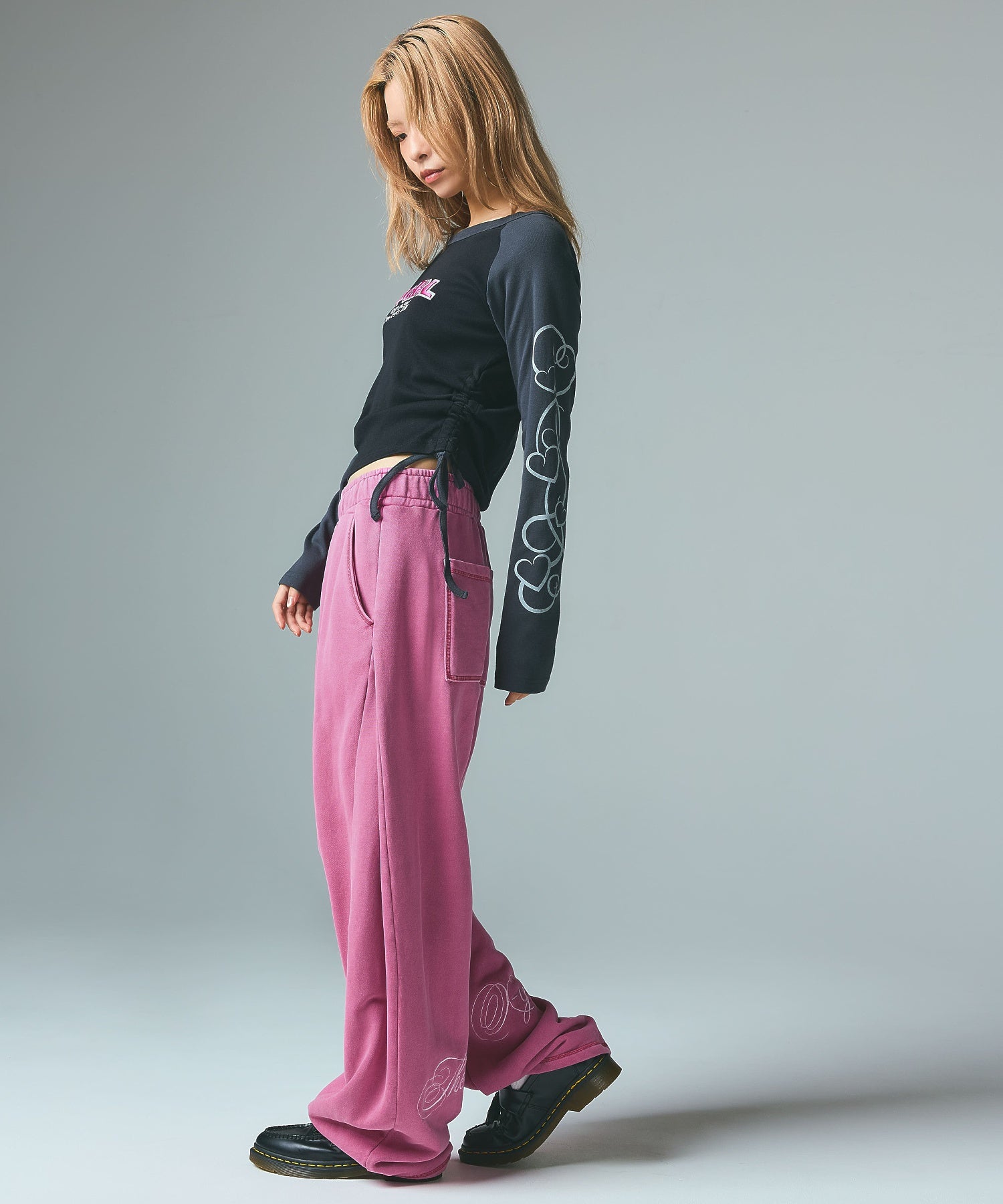 PIGMENT DYED SCRIPT LOGO SWEATPANTS