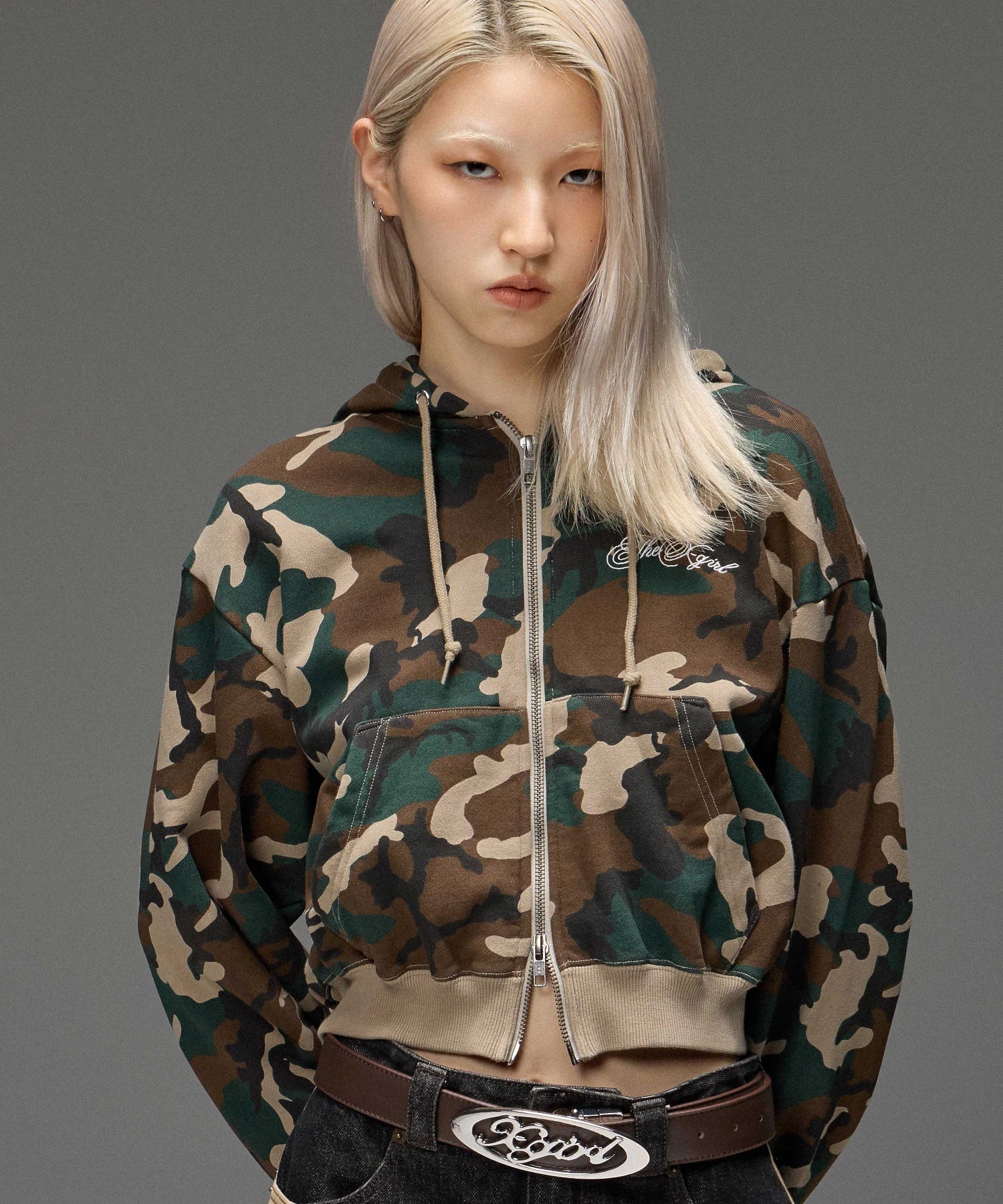 ALL OVER PRINT COMPACT ZIP UP SWEAT HOODIE