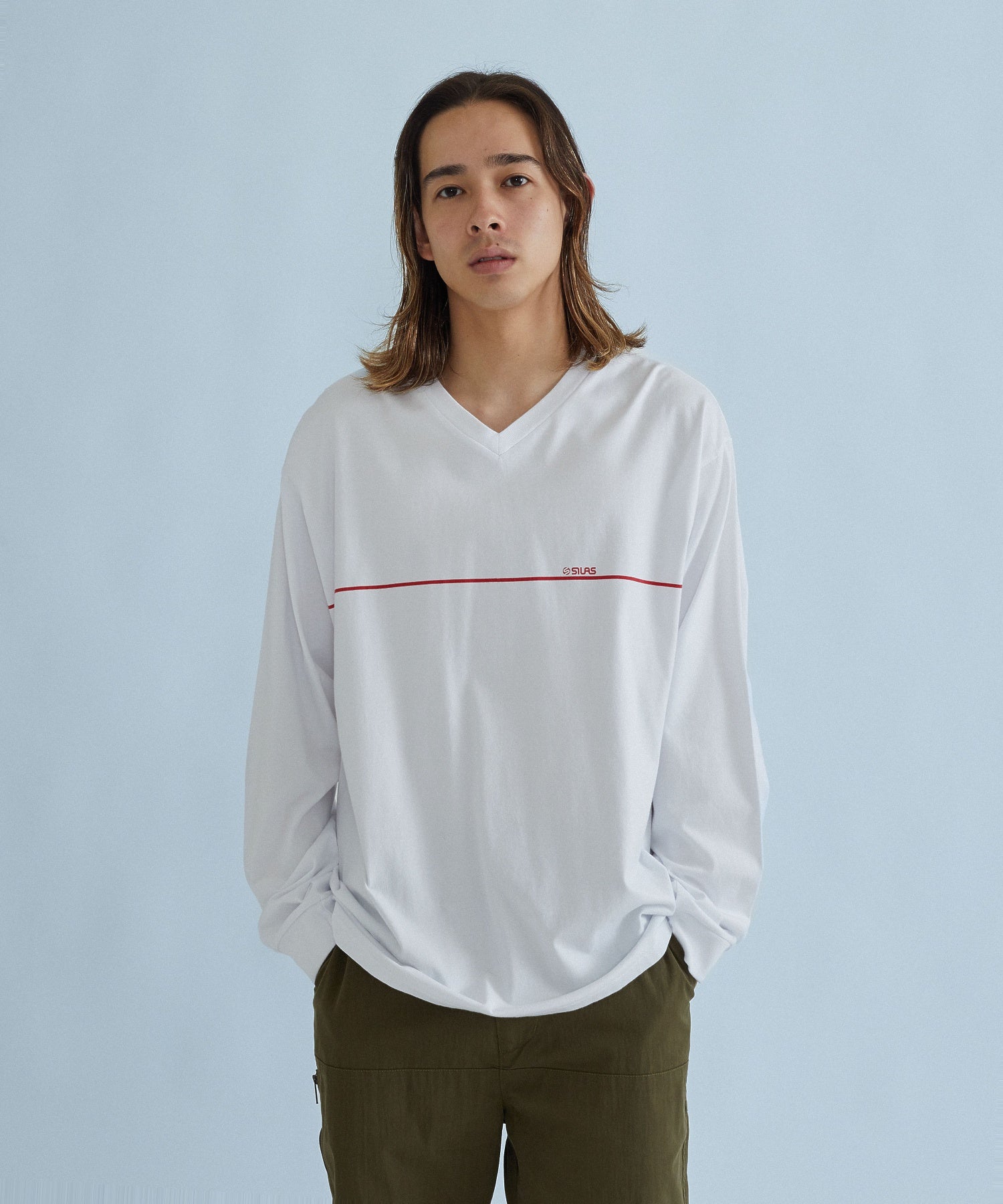 V-NECK L/S TEE