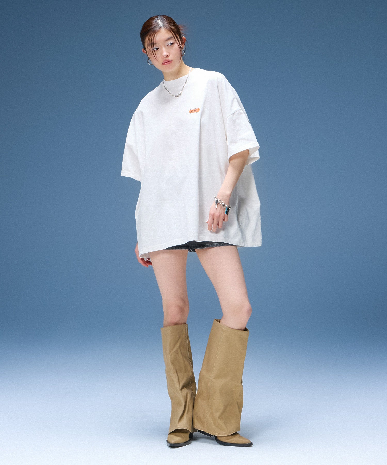 CIRCLE LOGO AND FACE S/S BIG TEE DRESS