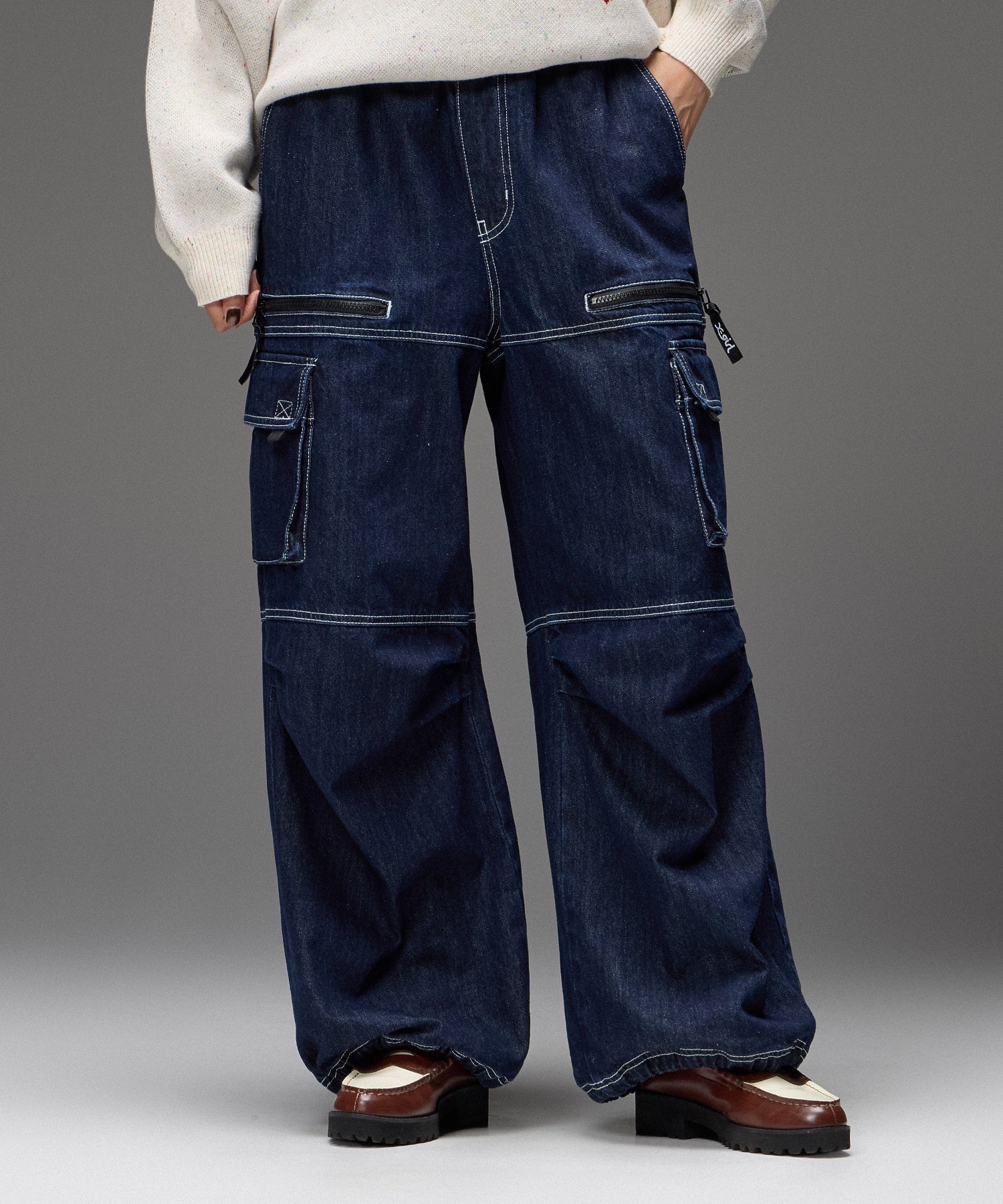 BICOLOR STITCH EASY CARGO PANTS