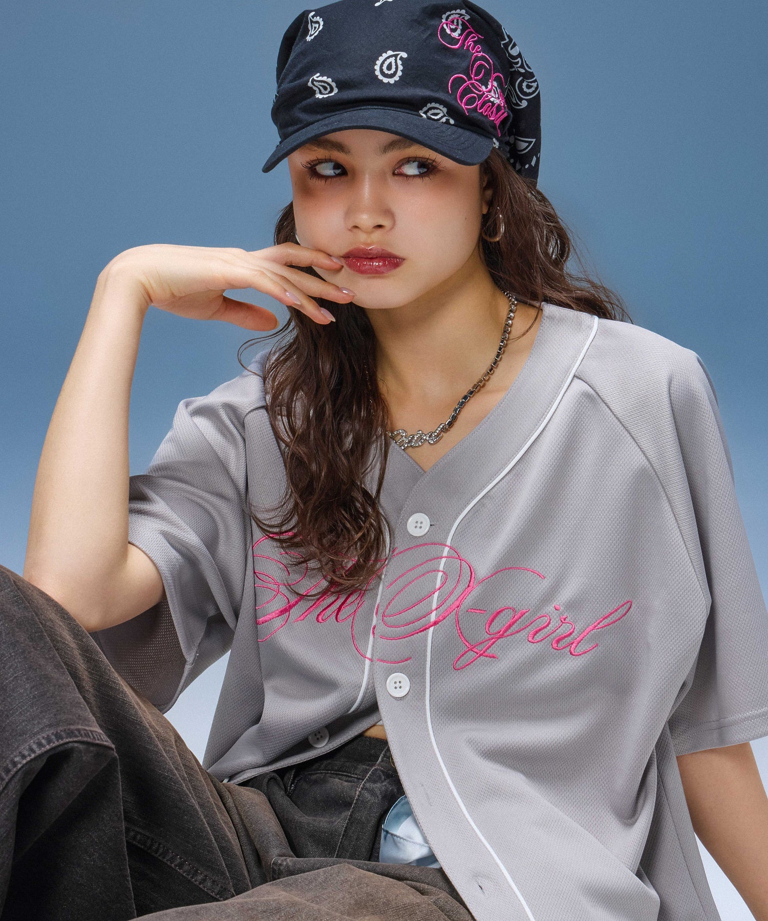 SCRIPT LOGO BASEBALL SHIRT