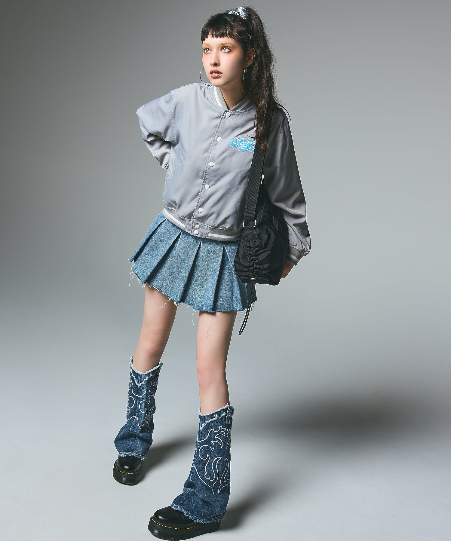 CHEERFUL LOGO VARSITY JACKET