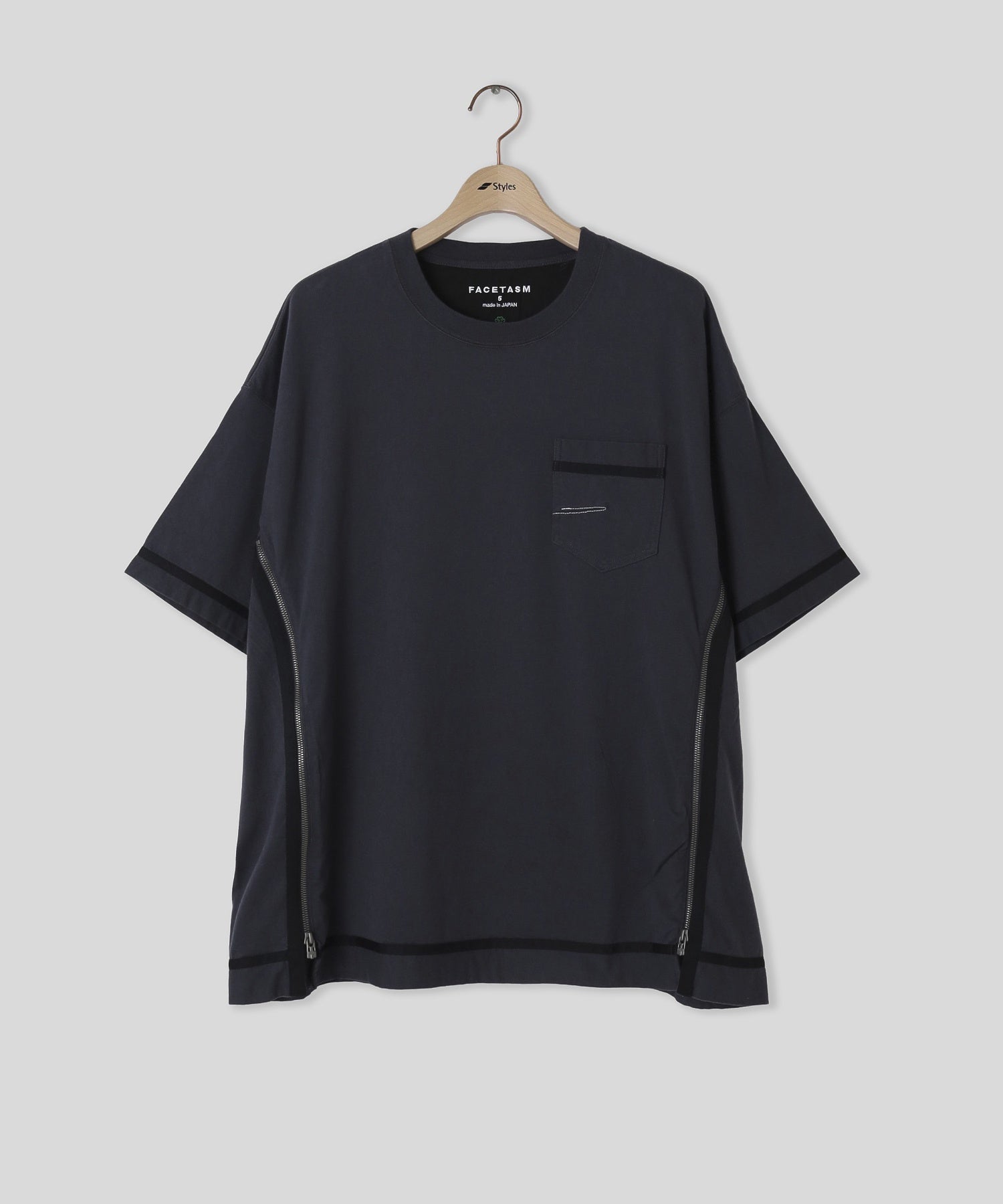 FACETASM/ファセッタズム/CURVY SLIT BIG TEE MYK-TEE-01
