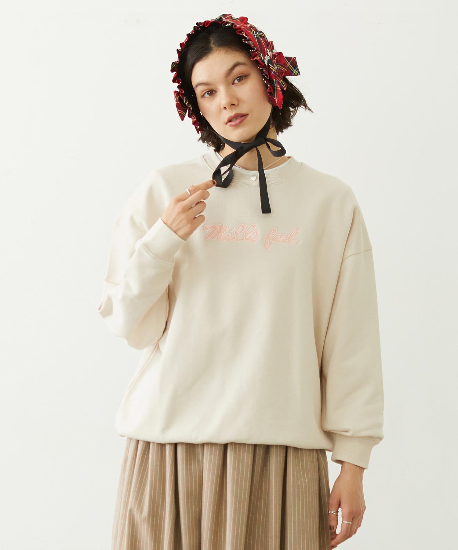 ICING LOGO SAGARA WIDE CREW SWEAT TOP