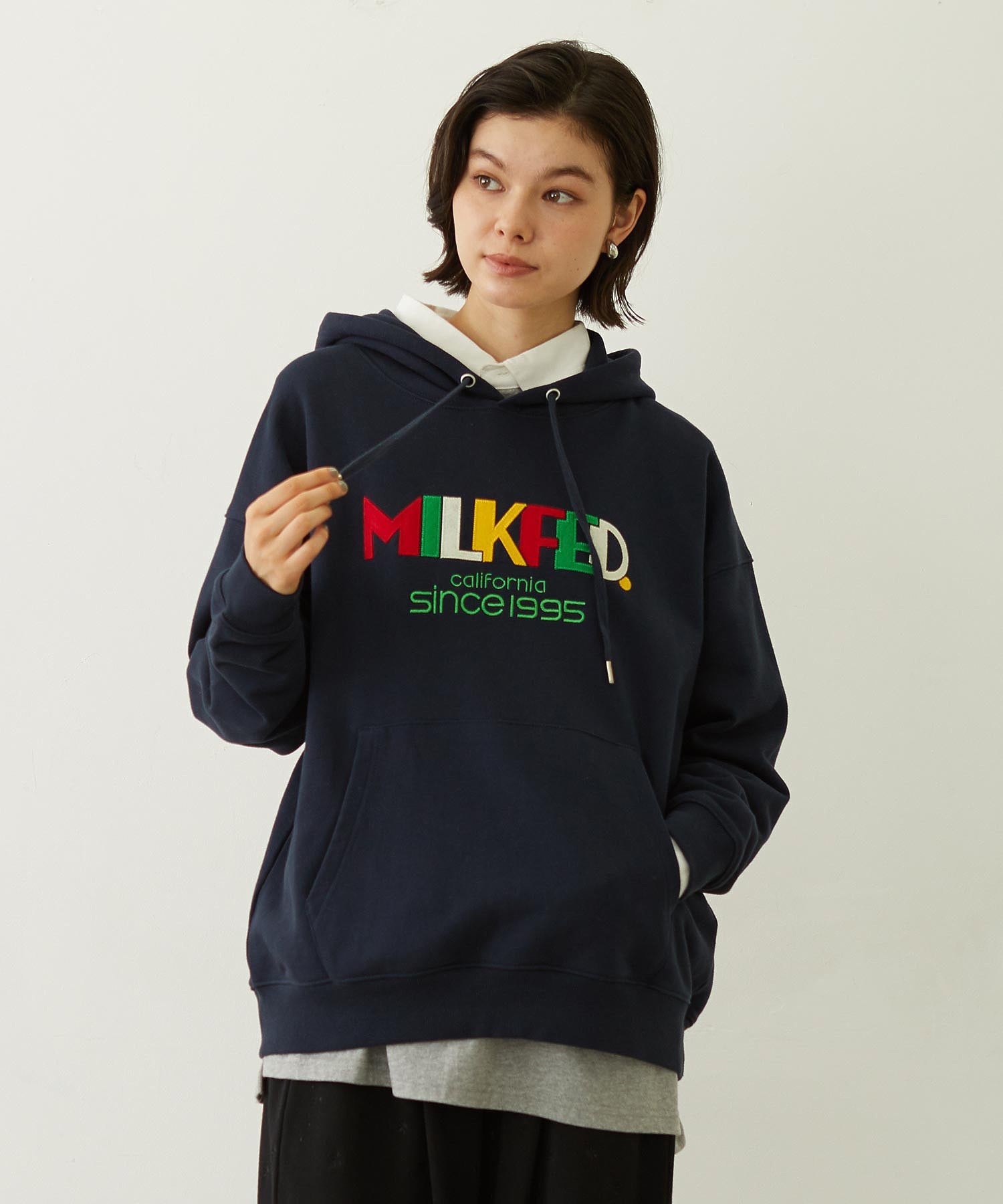 RETRO LOGO FELT PATCH SWEAT HOODIE