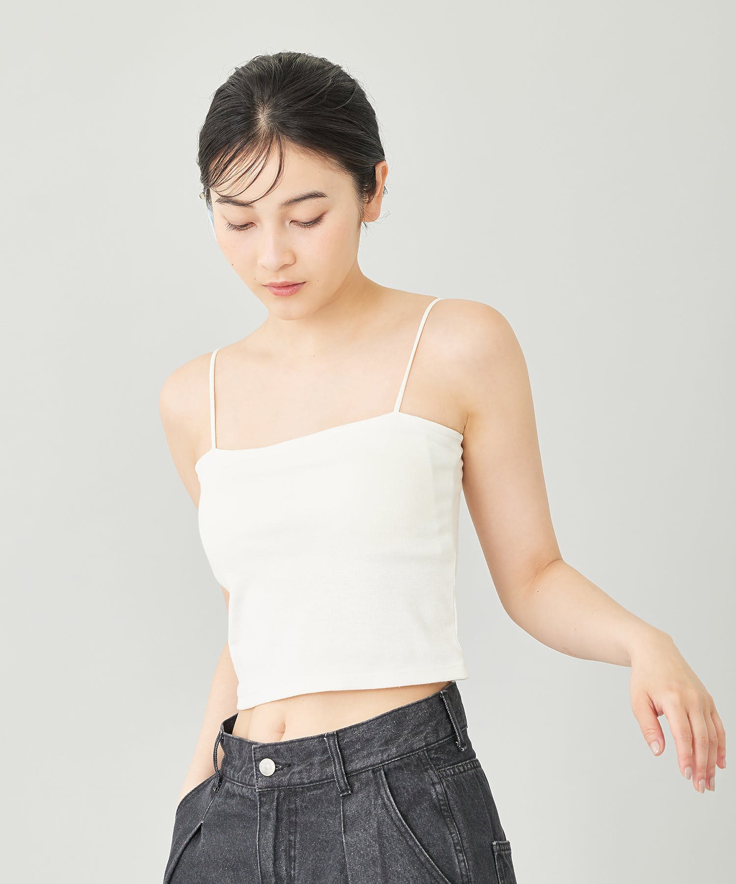 BRA TOP CORD STRAP CROPPED CAMISOLE BABU-BU