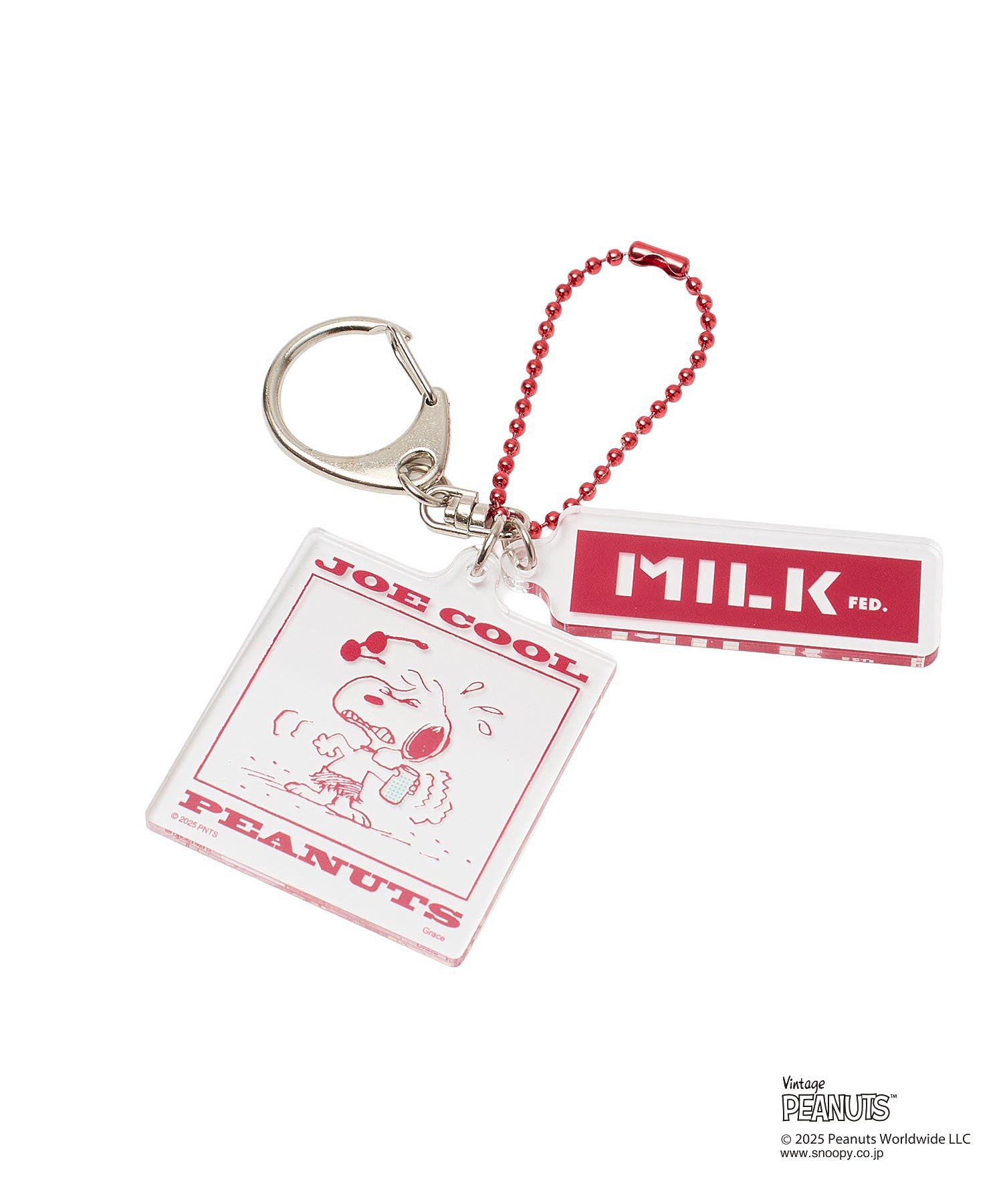 MILKFED. × PEANUTS JOE COOL COMIC KEYCHAIN