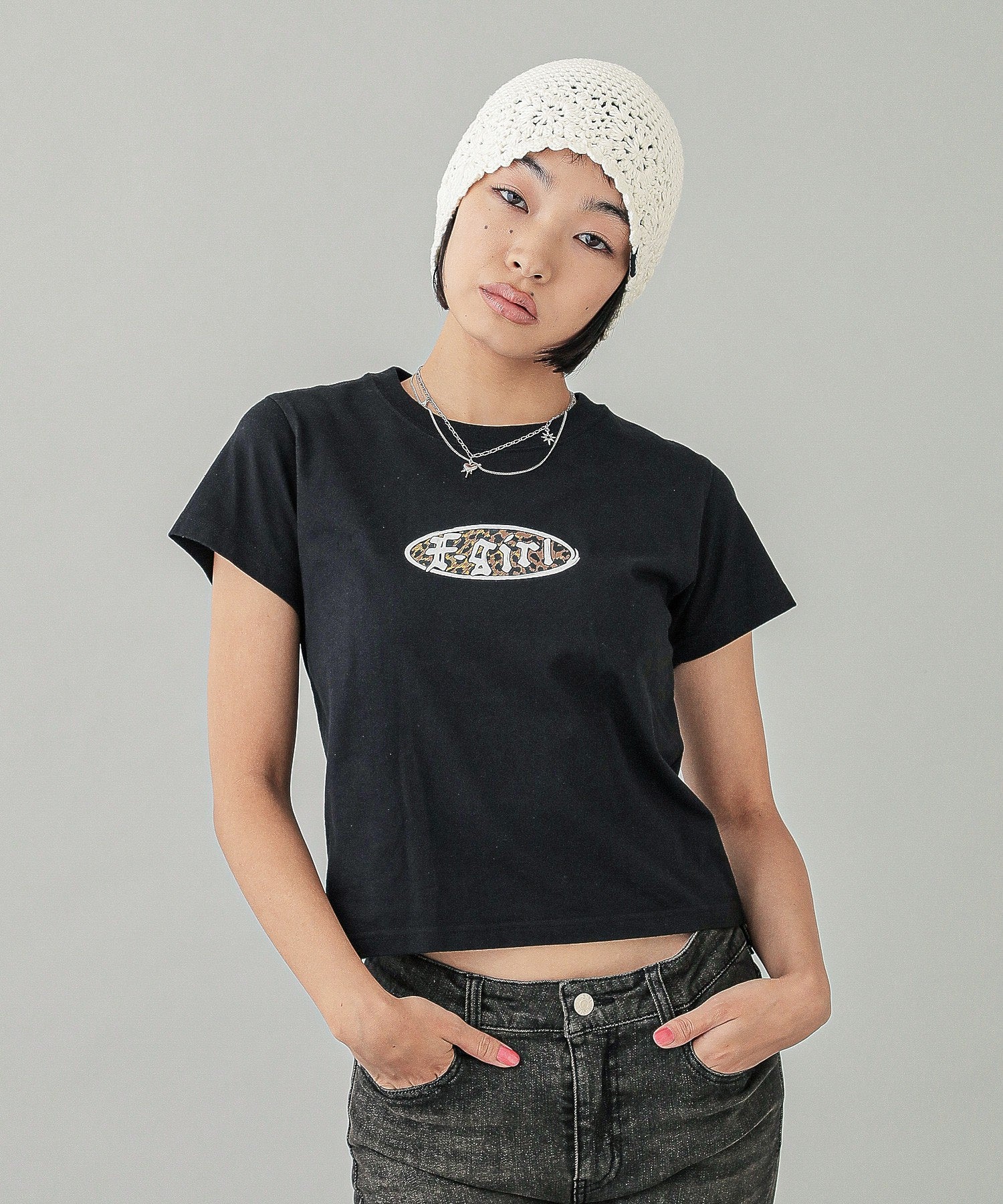 LEOPARD OVAL LOGO S/S BABY TEE