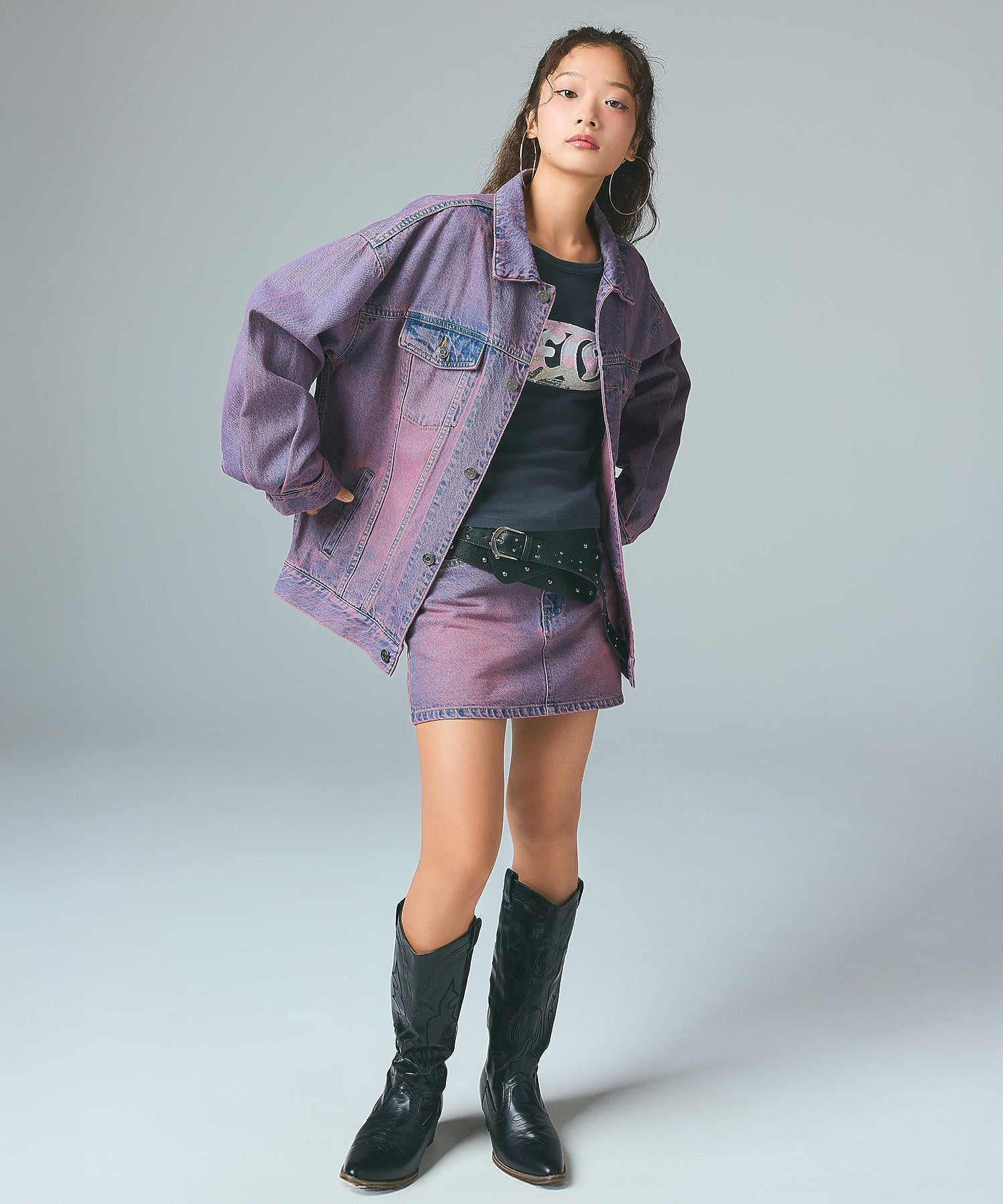 CURSIVE LOGO DENIM JACKET