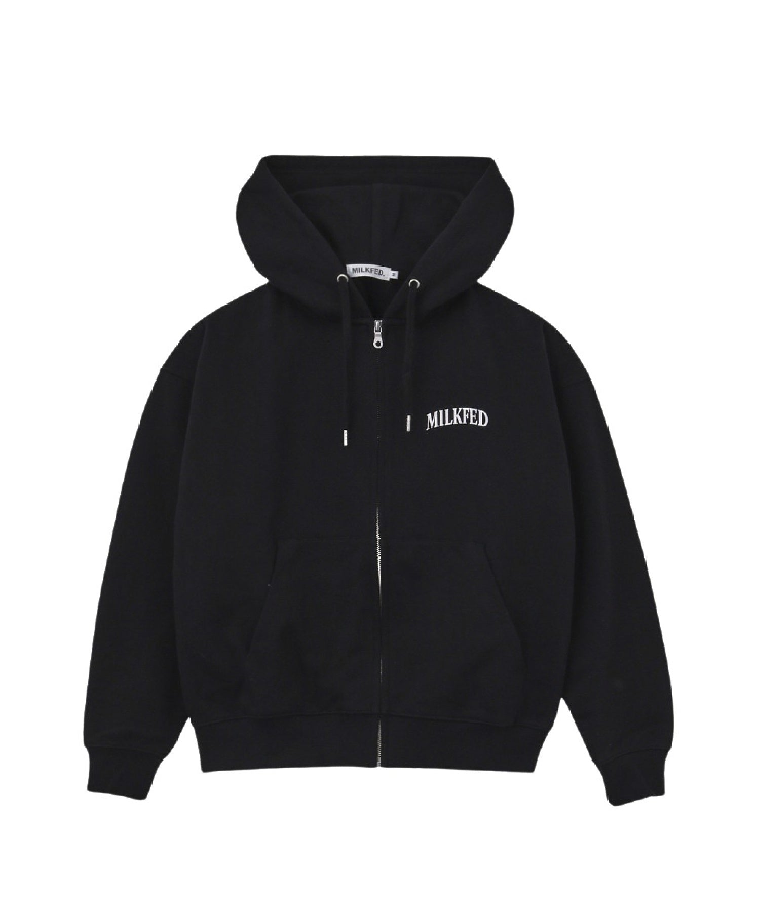 HEART EMBROIDERED LOGO ZIP UP HOODIE