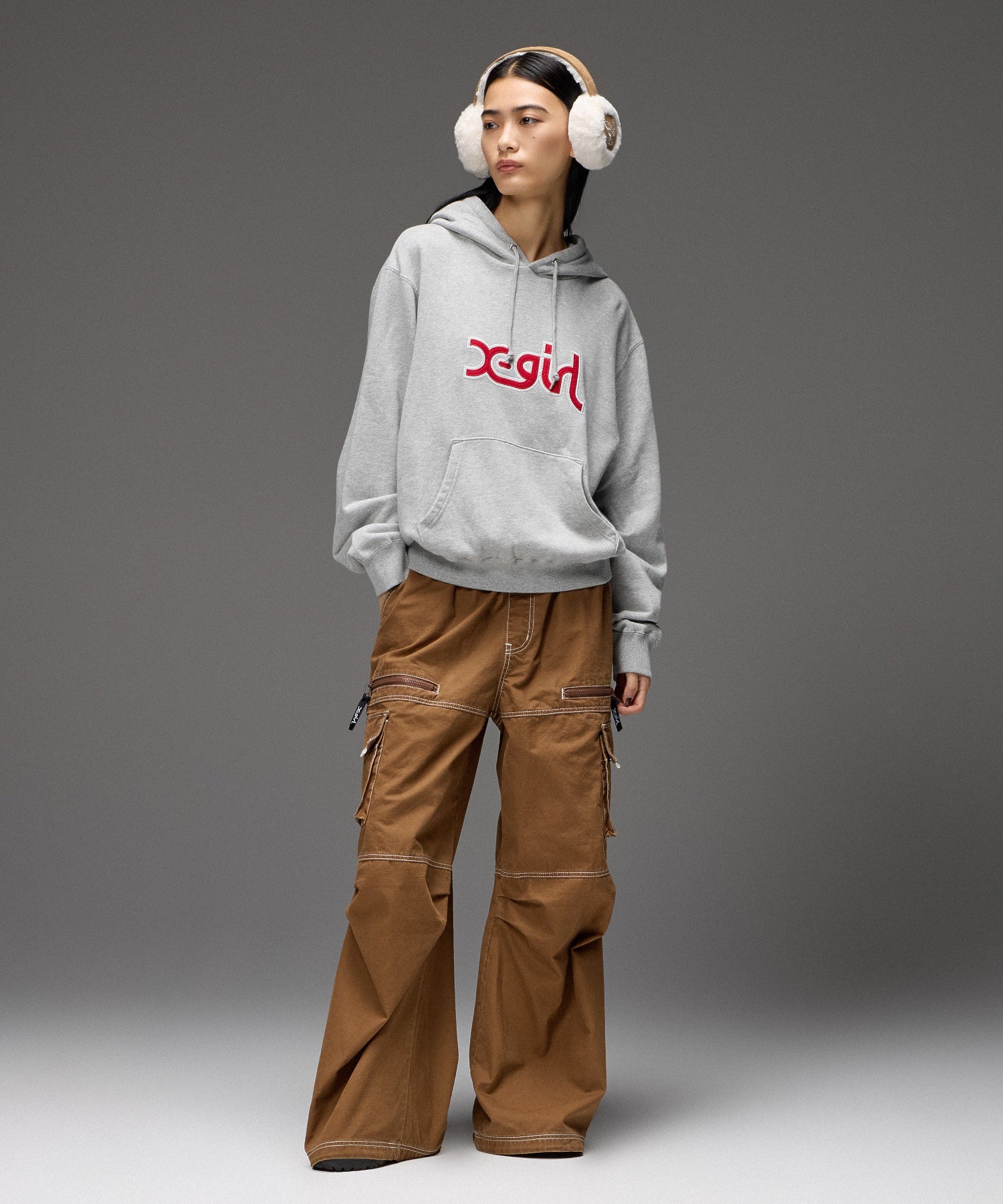 MILLS LOGO LAYERED PATCH SWEAT HOODIE
