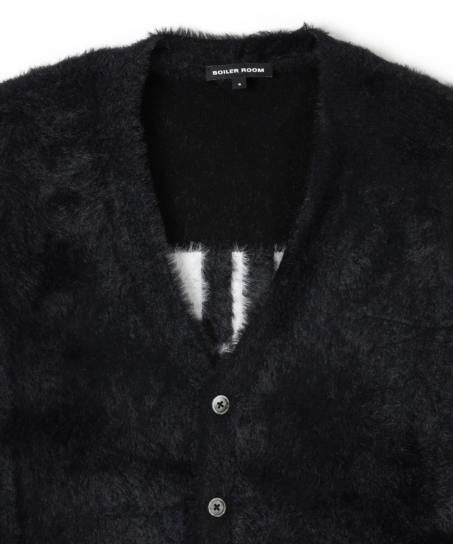 BOILER ROOM/ボイラールーム/HAIRY CARDIGAN AW25KN01BLK