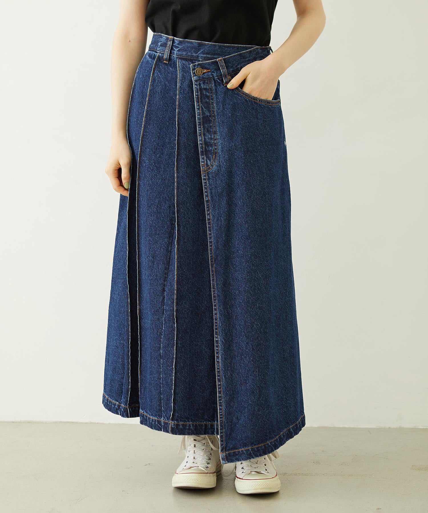 ASYMMETRICAL LONG SKIRT