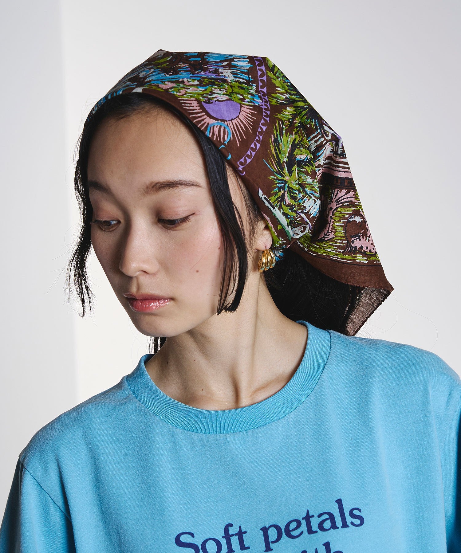 BINDU/ACAPULCO 64㎝ MAP SCARF