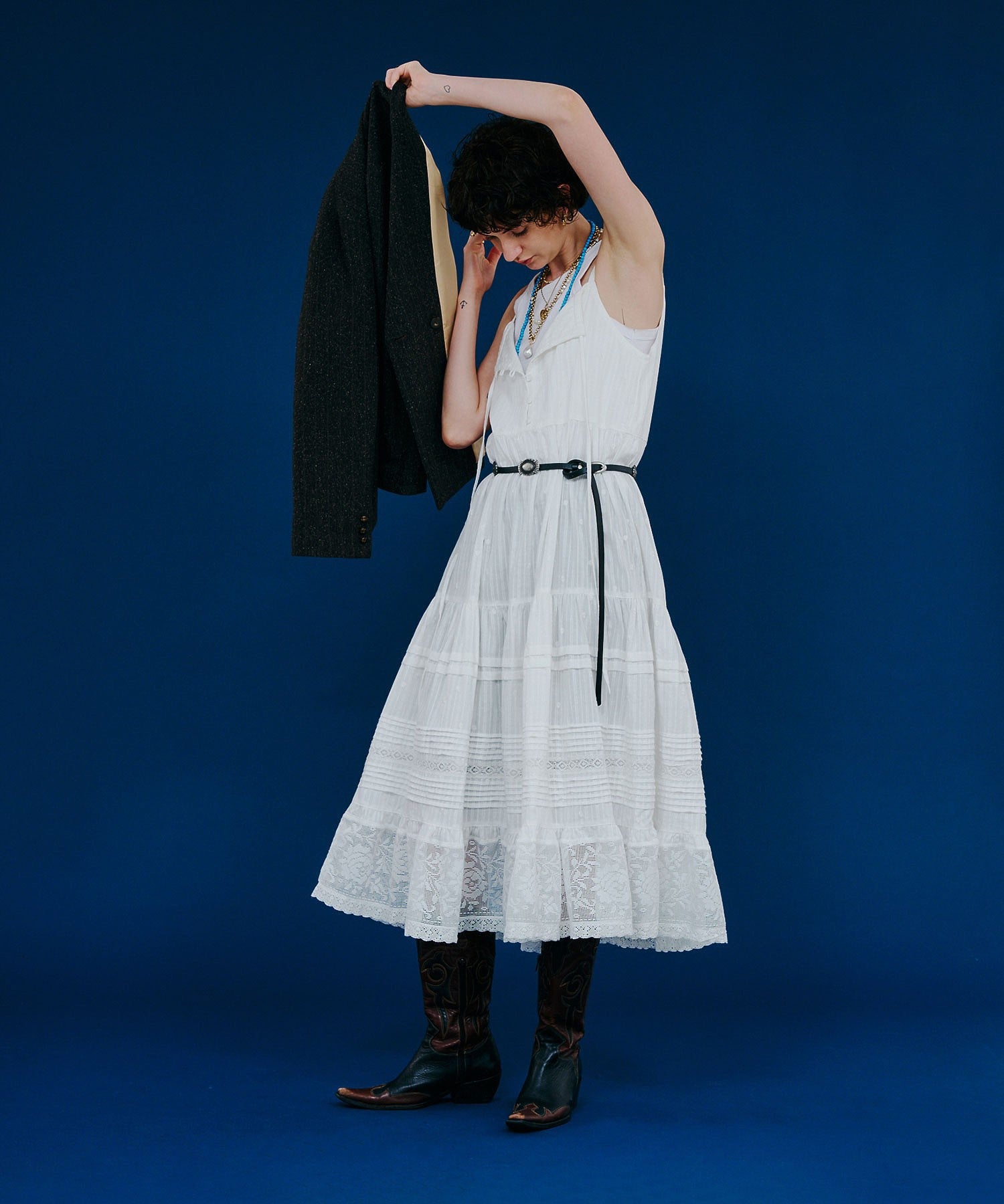 mag.by c/COTTON LACE CAMISOLE DRESS