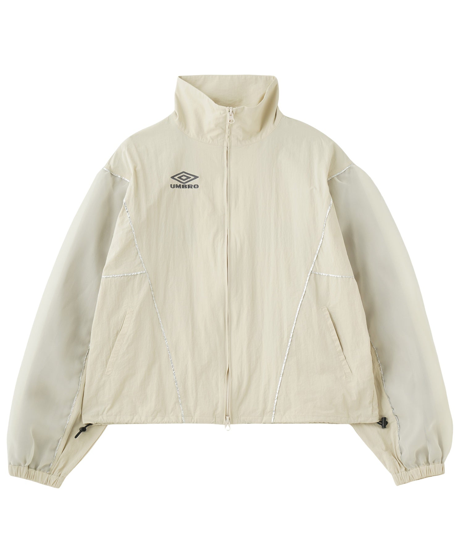 UMBRO×ROSE BUD/ORGANZA SLEEVE NYLON JACKET