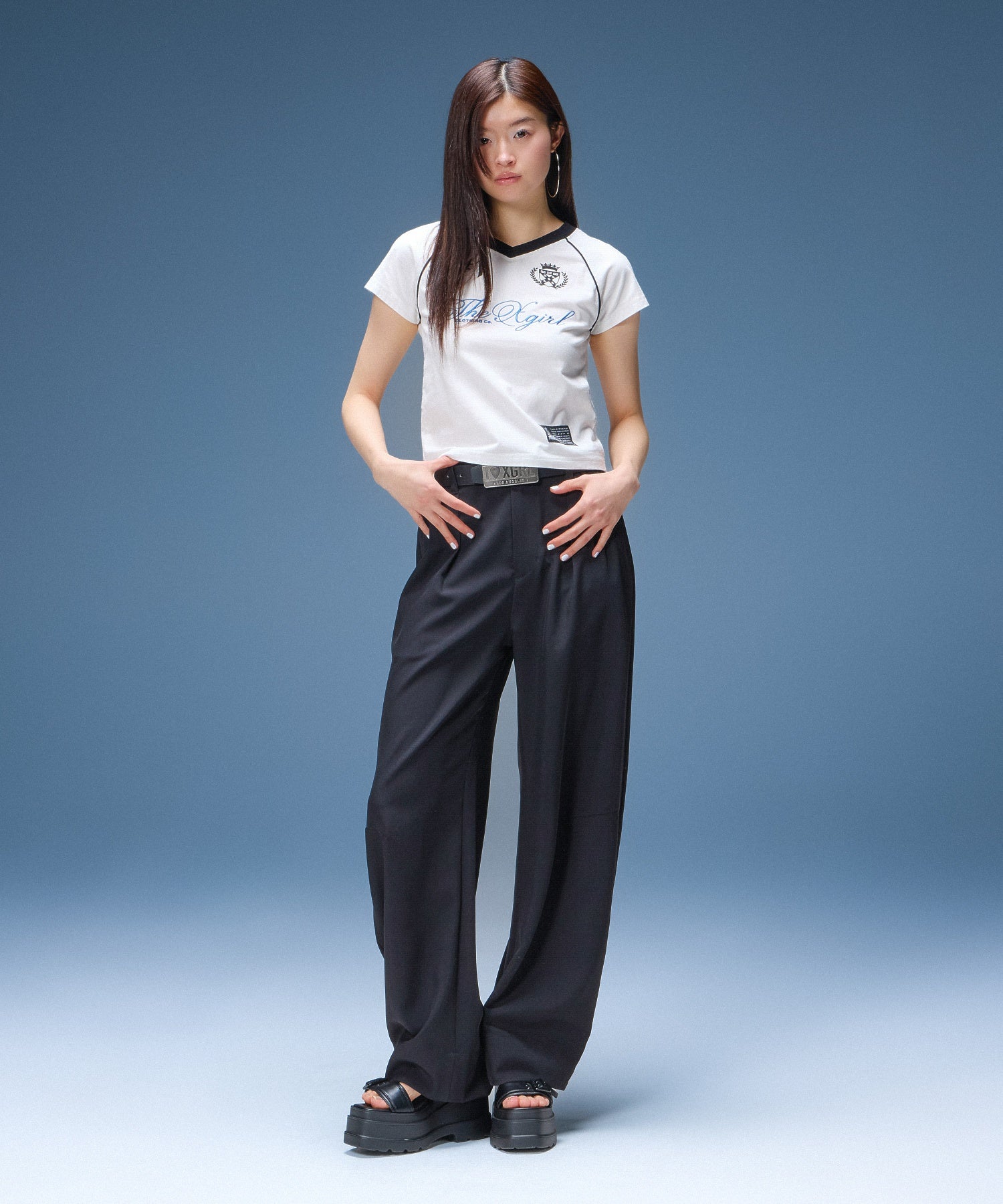THE X-GIRL UNIFORM S/S BABY TEE