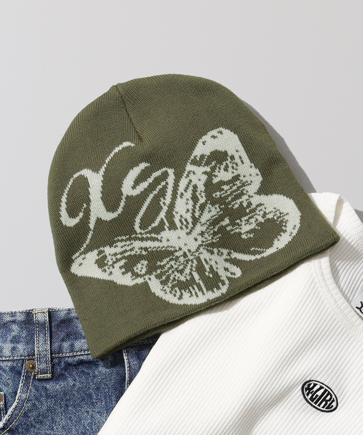 BUTTERFLY JACQUARD BEANIE X-girl