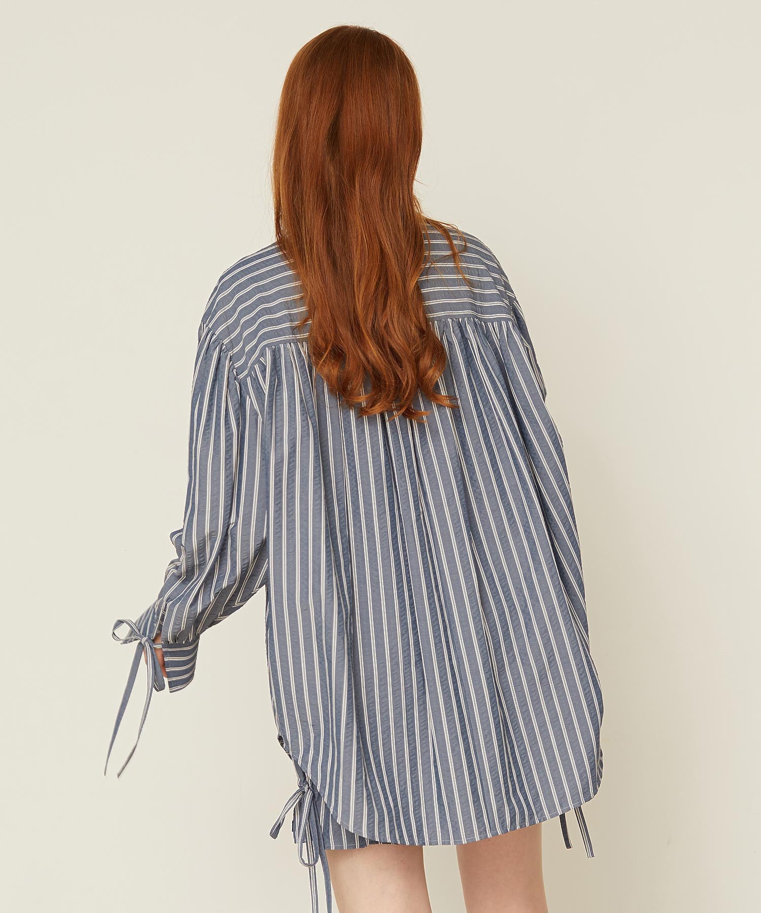 STRIPED ZIP UP SHIRT