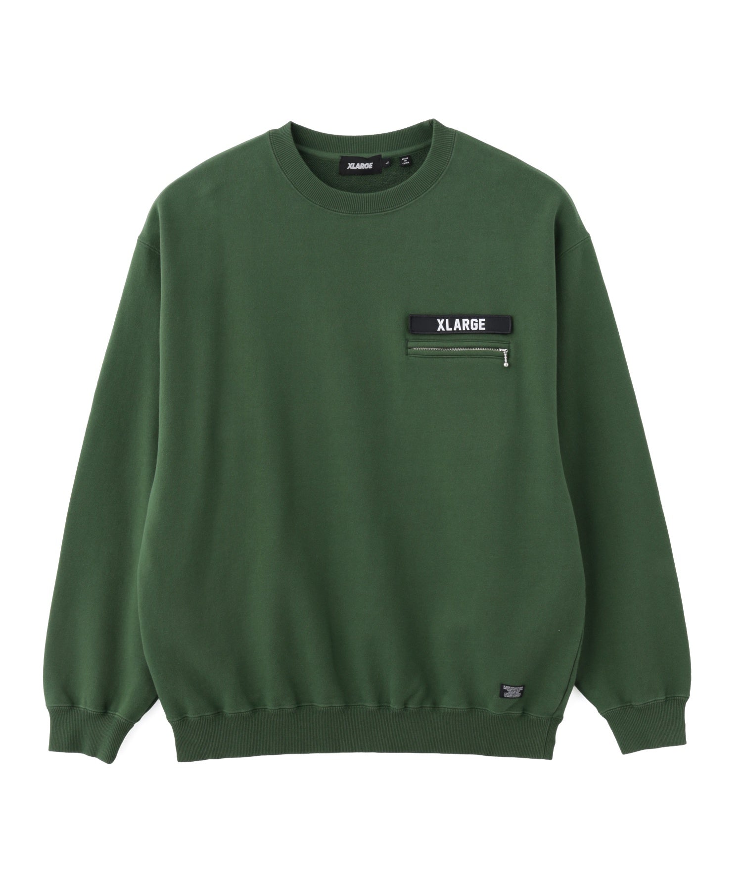 ZIP POCKET CREWNECK SWEATSHIRT