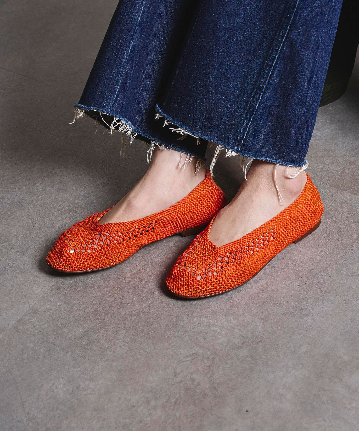 【ROSE BUD別注】Bertuchi x GENE HEAVENS MESH FLAT SHOES