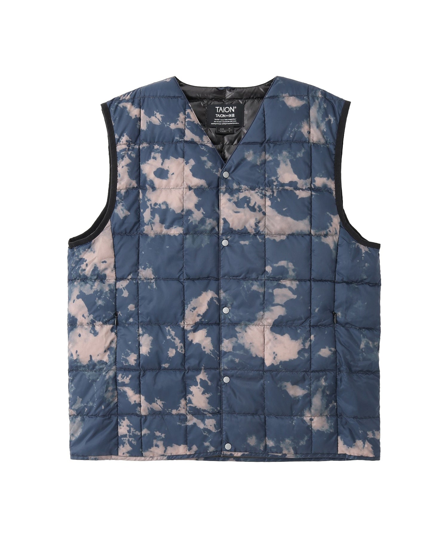 TAION/タイオン/V NECK BUTTON DOWN VEST TAION-001