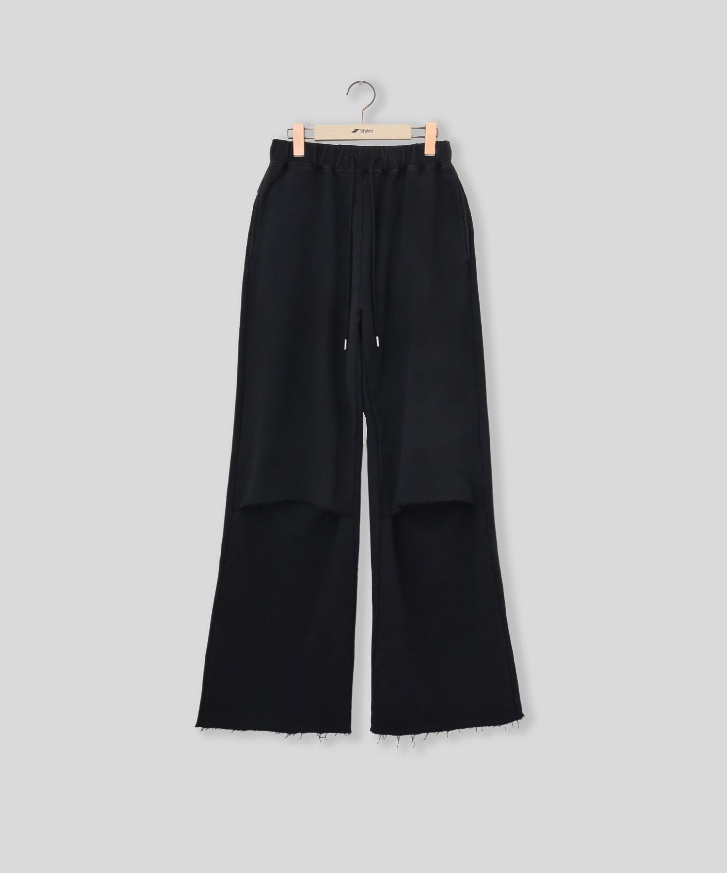 VEIN/ヴェイン/DISTRESSED BULKY TERRY CUT OFF BAGGY TROUSERS VP61-321