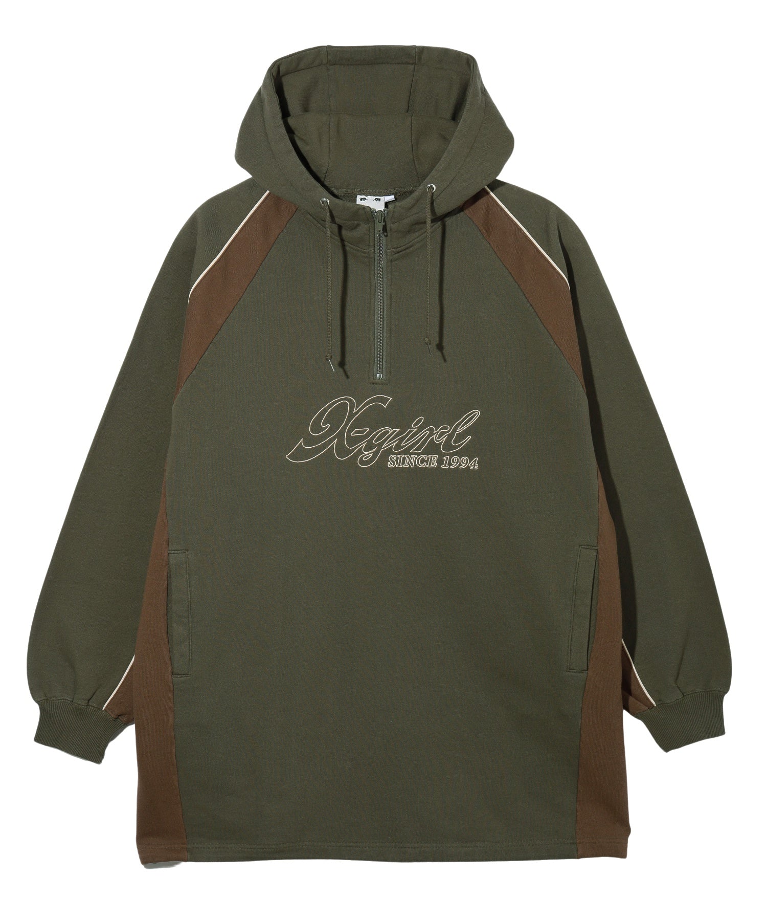 PANELED SWEAT ANORAK DRESS