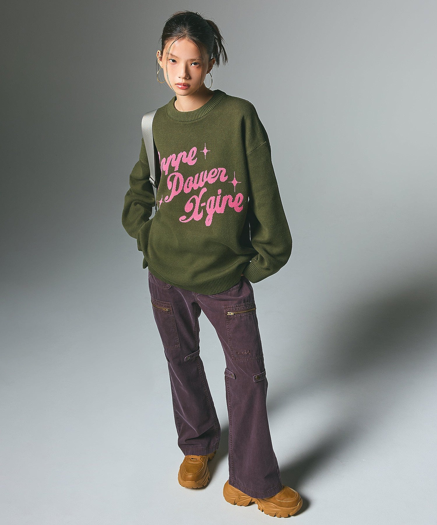 FADED MULTI POCKET FLARE PANTS