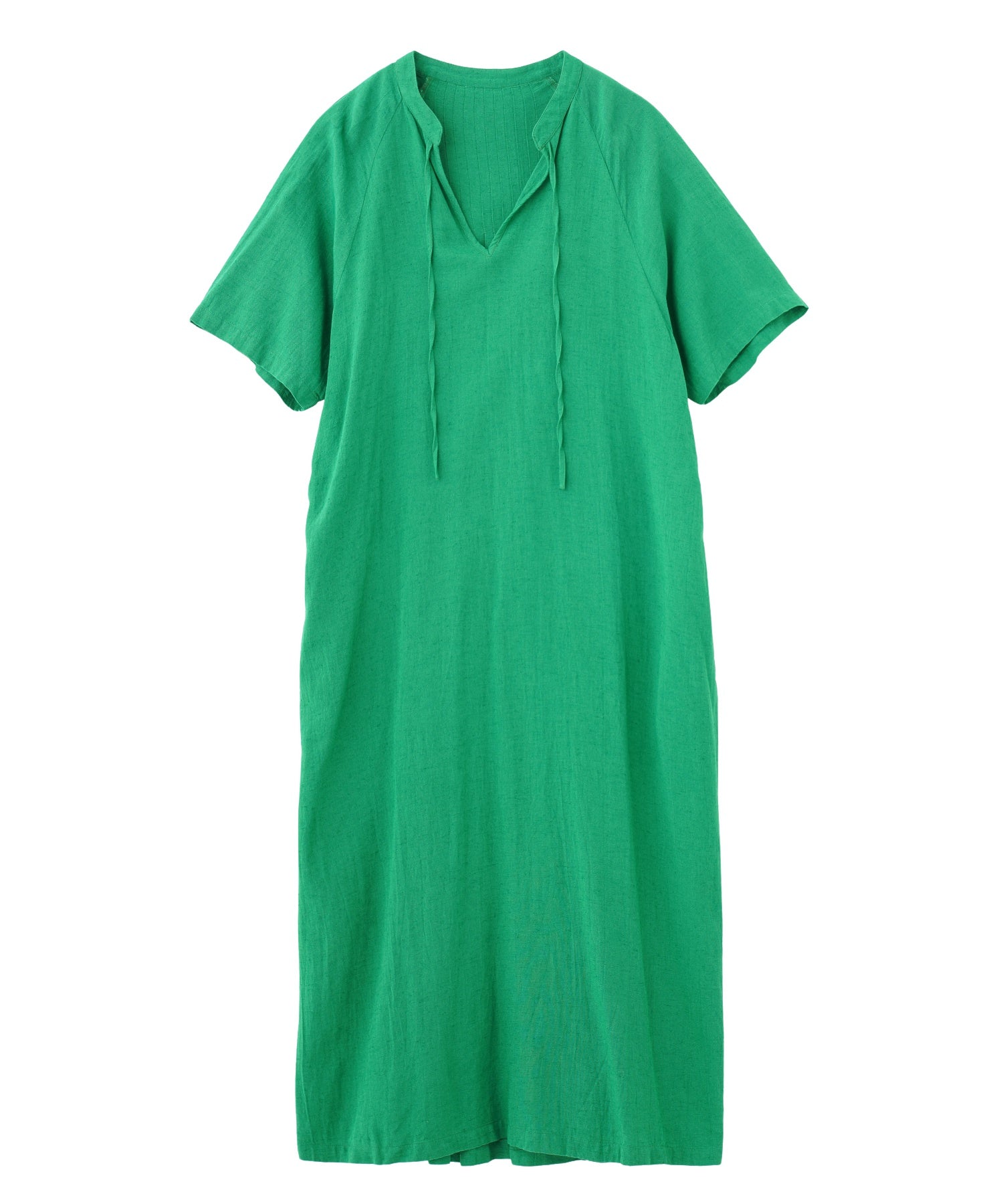 SLIT NECK S/S DRESS