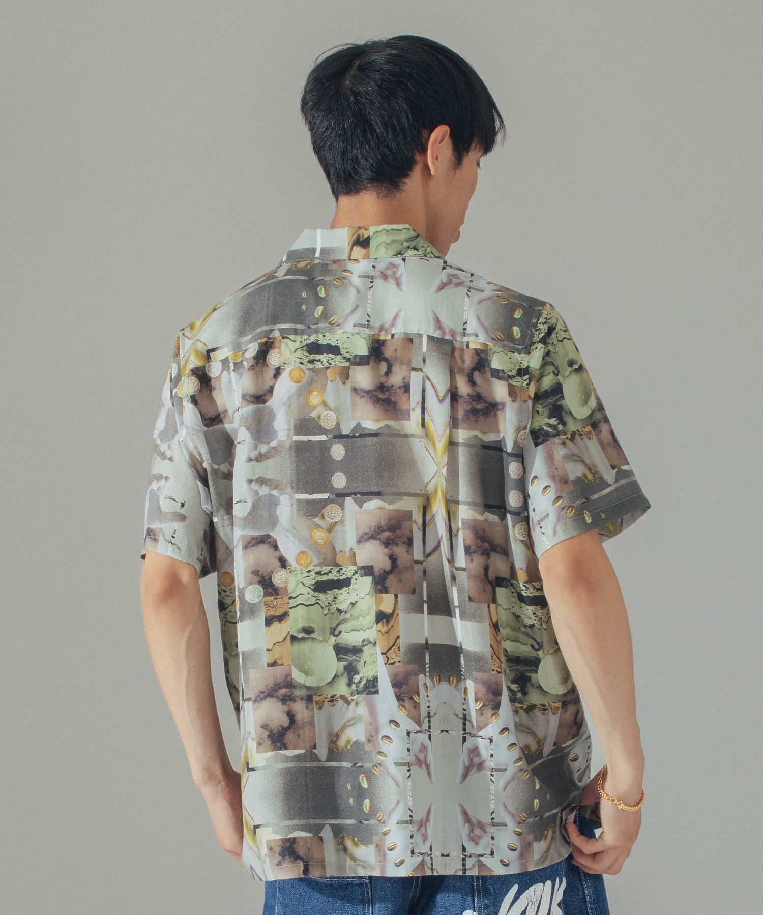 BAL/バル/COLLAGE LYOCELL SS SHIRT/BAL-2095