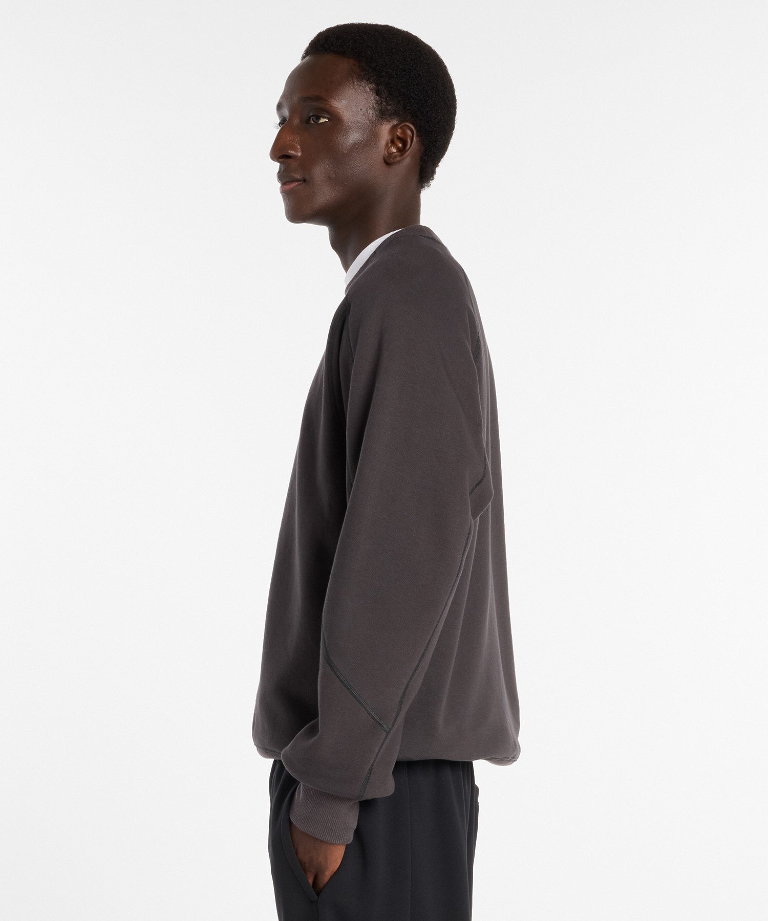 NEW BALANCE/ニューバランス/NB Grey Regular fit crew neck MT61H143