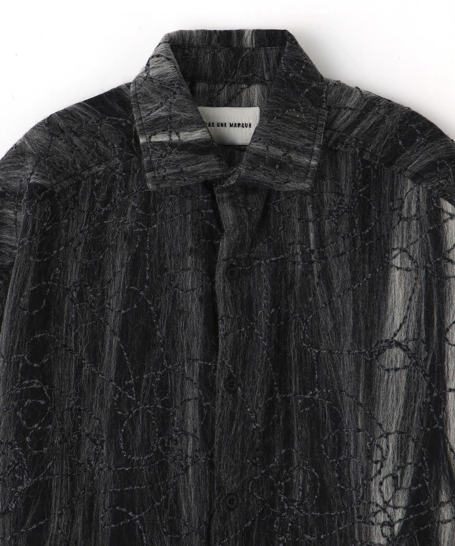 PAS UNE MARQUE/パ・ズュヌ・マルク/Marbled Cloth Long Sleeve Shirt PAS-578