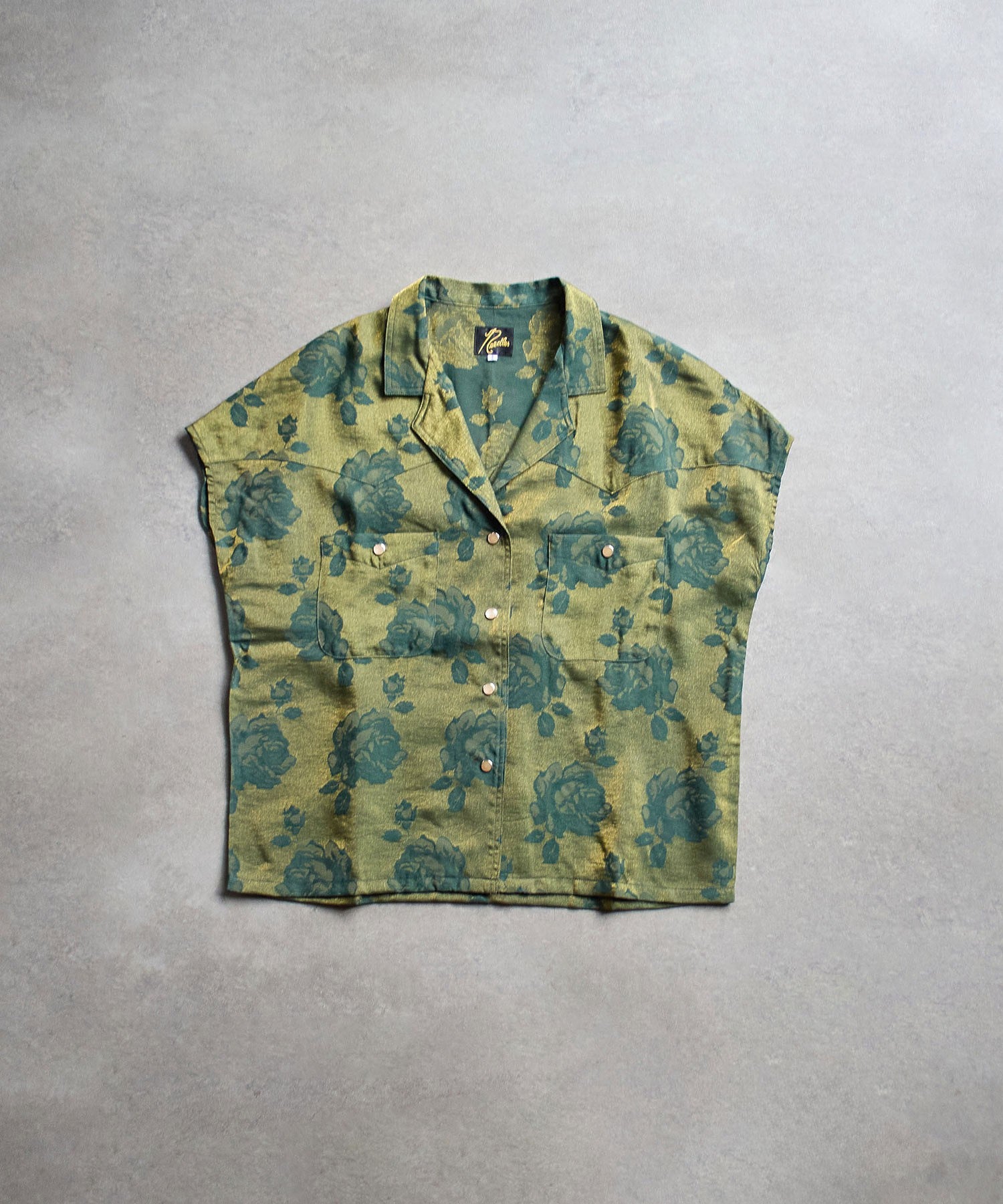 NEEDLES/COWBOY FRENCH SLEEVE BLOUSE - ROSE JACQUARD