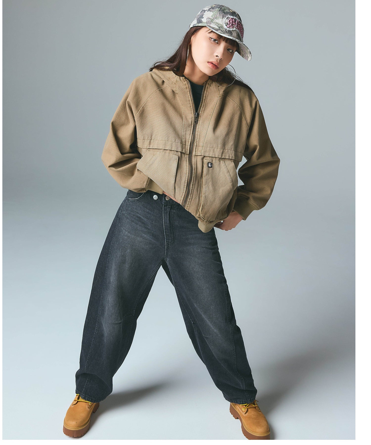 STUDDED LOGO PATCH 6PANEL CAP