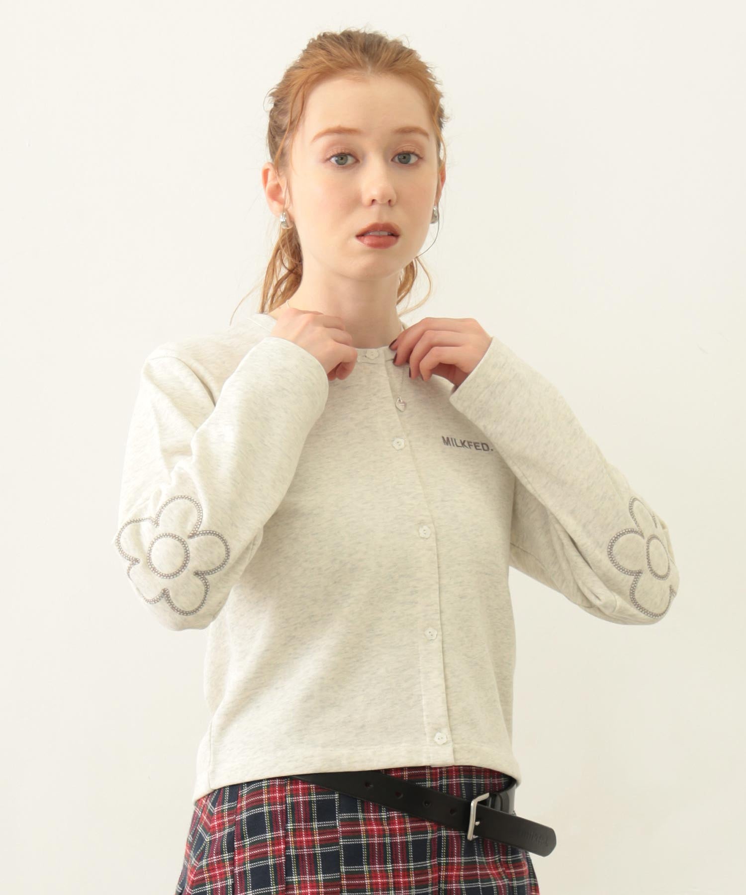 FLOWER ELBOW CARDIGAN