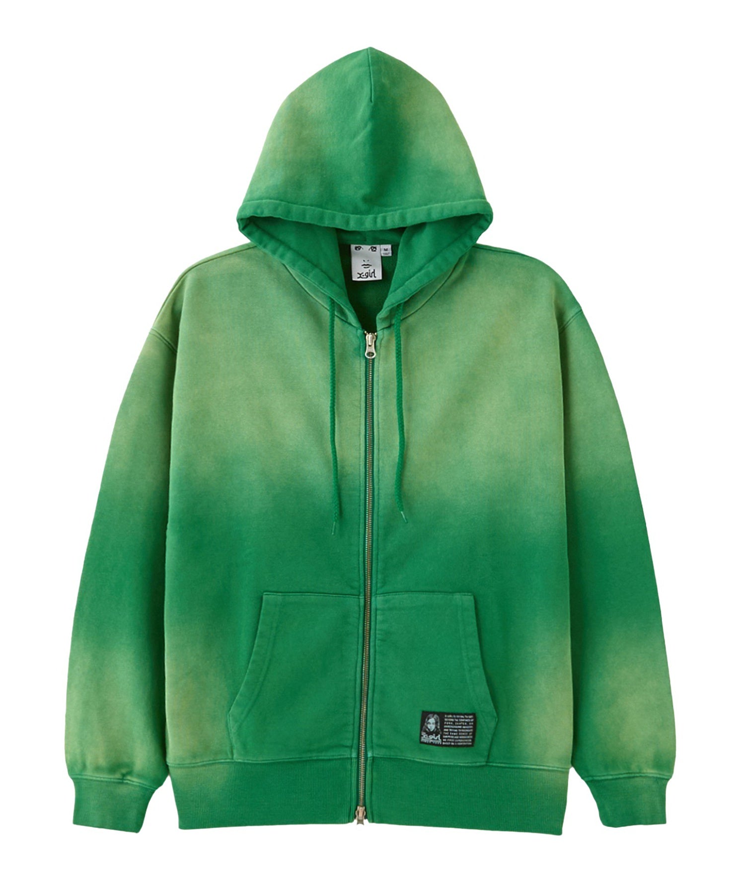 OVERDYED ZIP UP SWEAT HOODIE