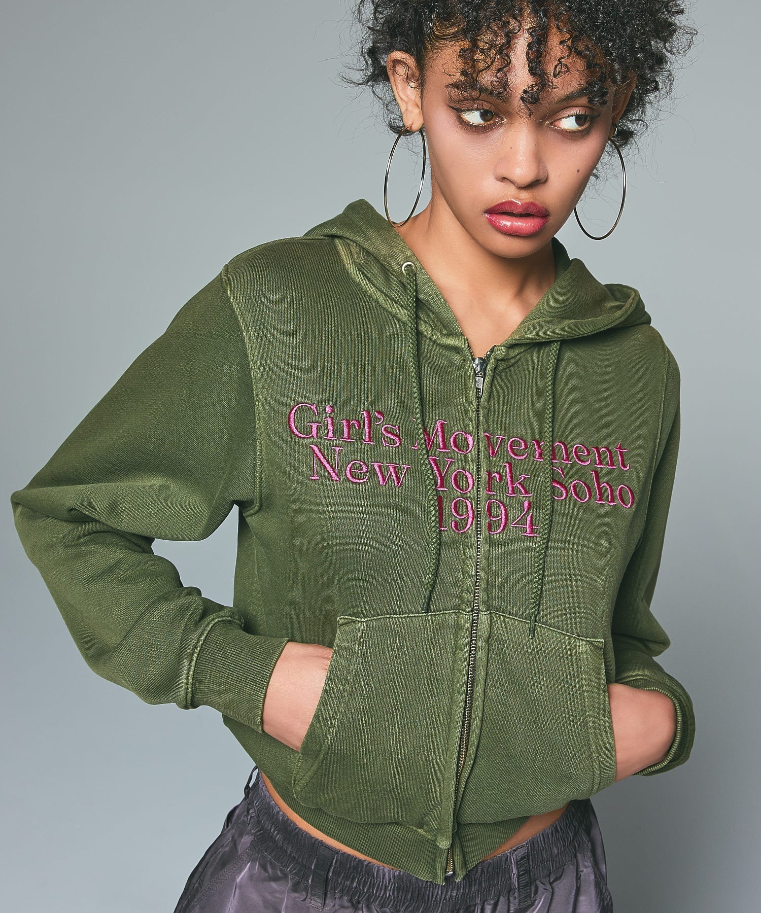COLOR SCHEME COMPACT ZIP UP HOODIE