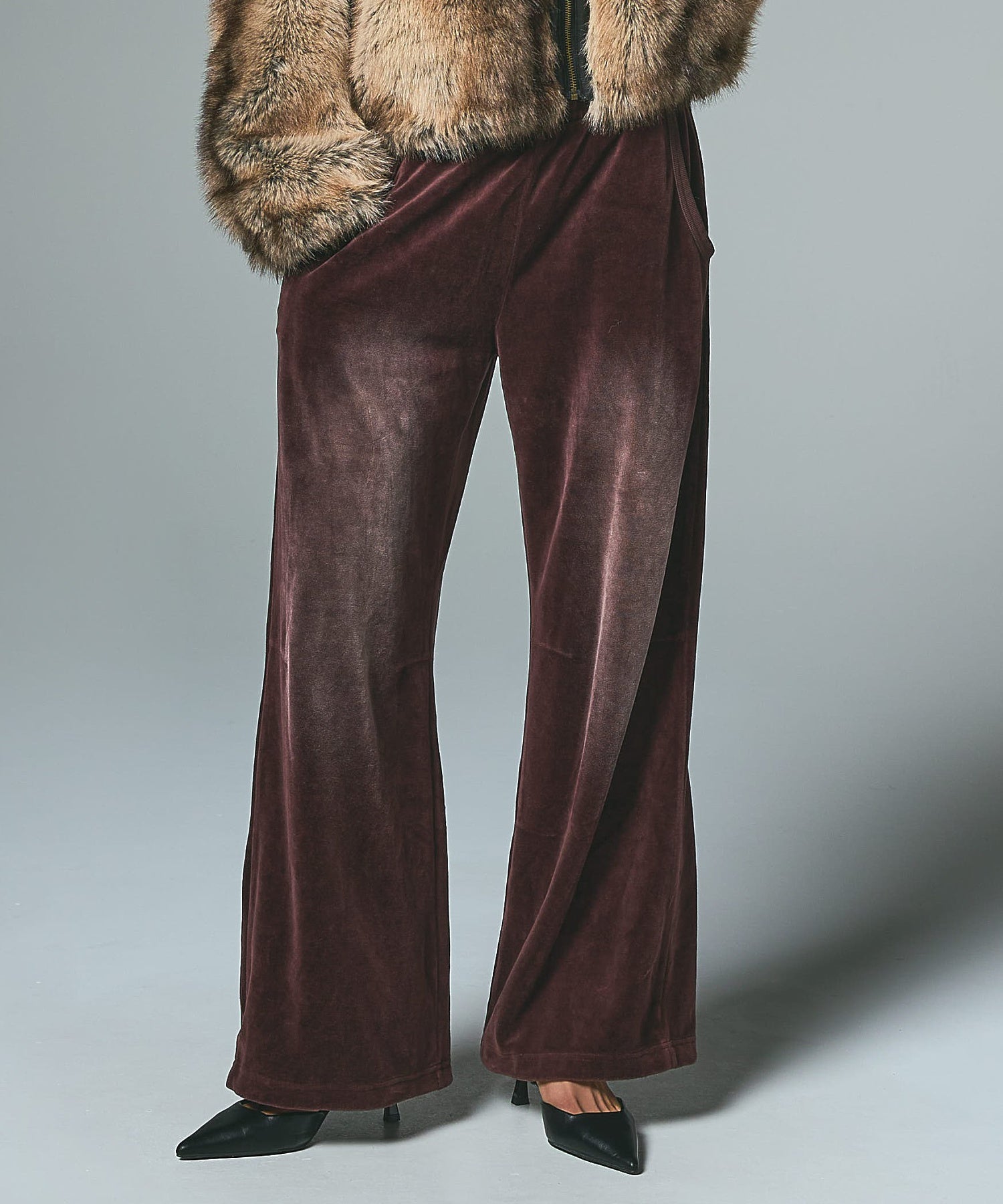 FADED VELOUR LOOSE FIT PANTS