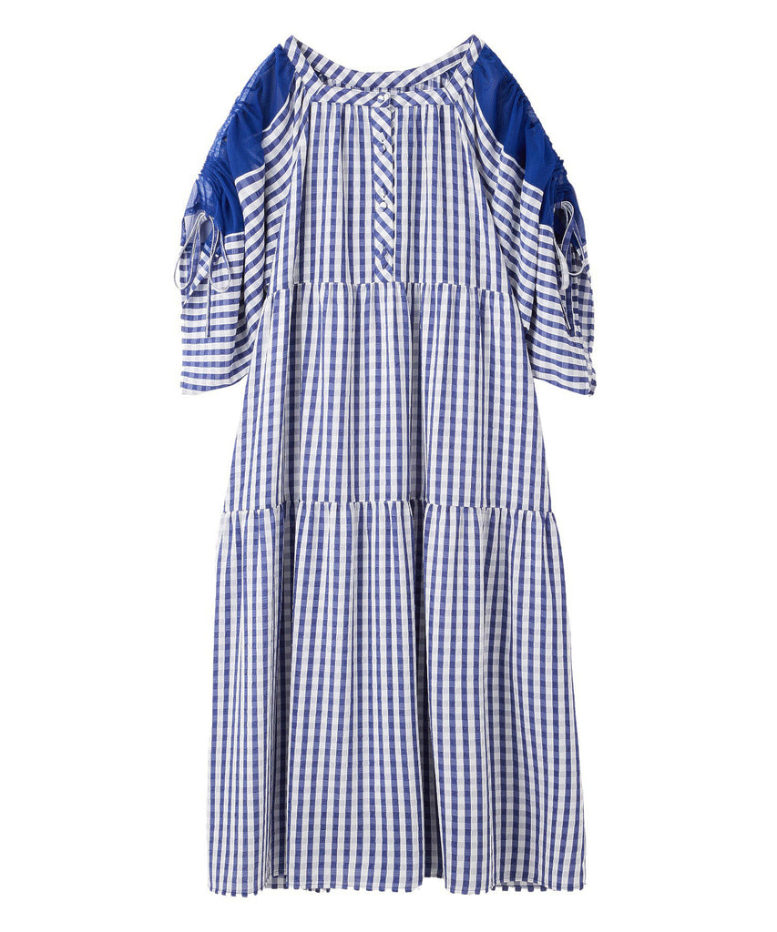 ワンピース MILKFED. GINGHAM CHECK RUFFLE MINI DRESS MILKFED.（ミルクフェド）の「GINGHAM CHECK RUFFLE MINI DRESS