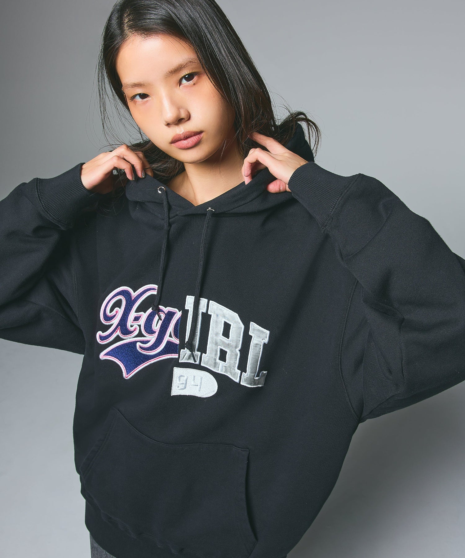 MIX COLLEGE LOGO SWEAT HOODIE