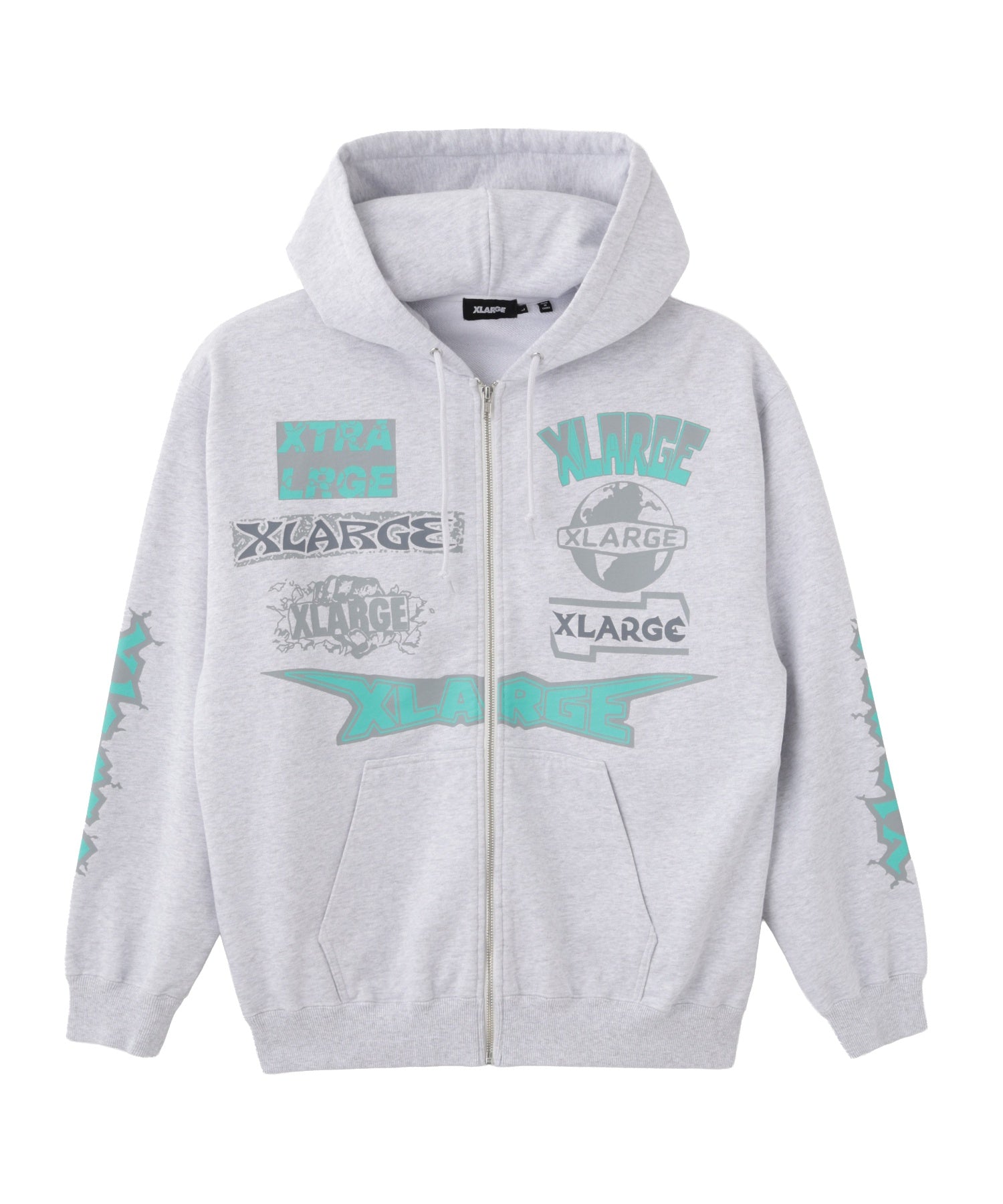 MULTI LOGO ZIP HOODED SWEATSHIRT