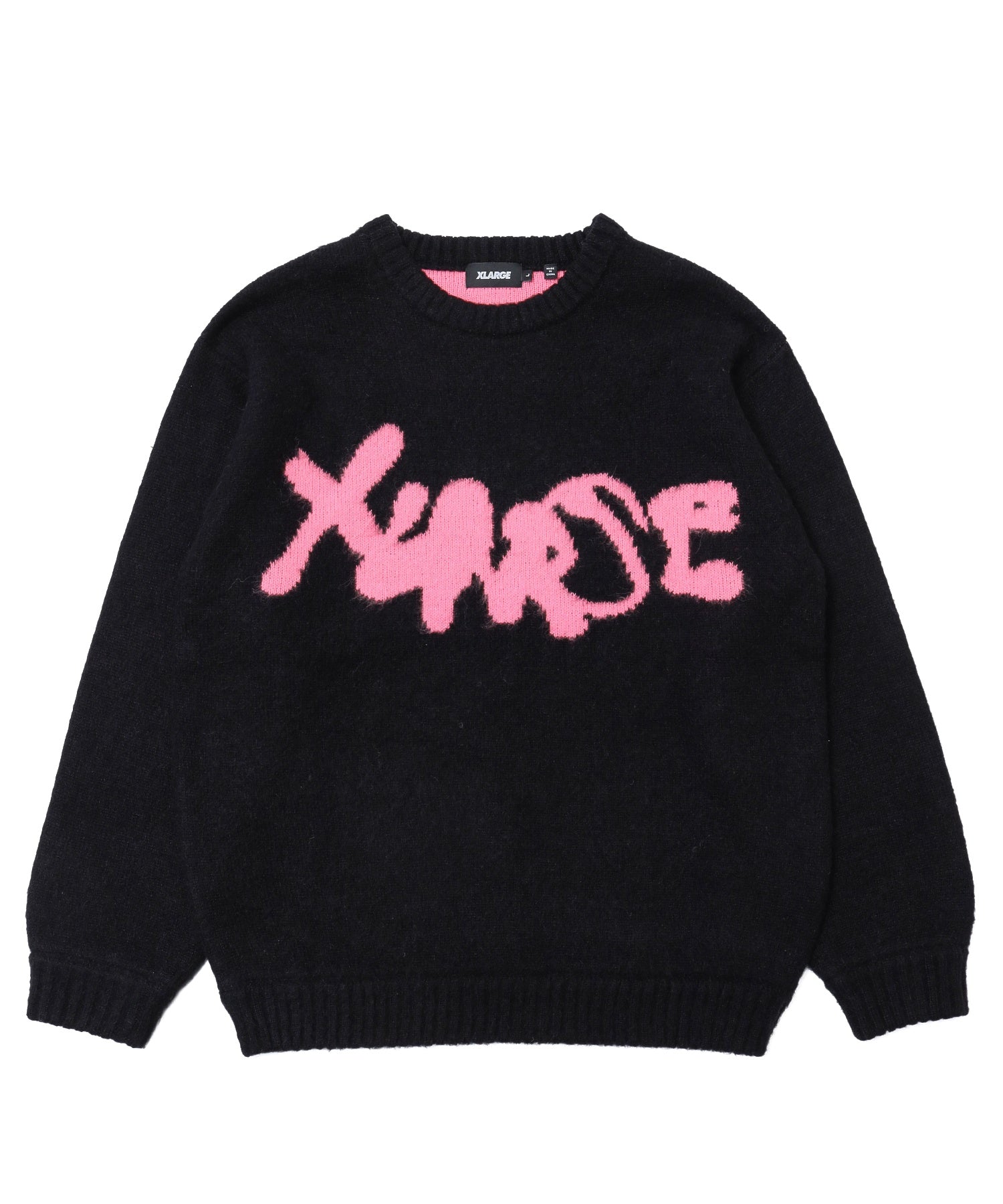 FLUID LETTERING CREW SWEATER