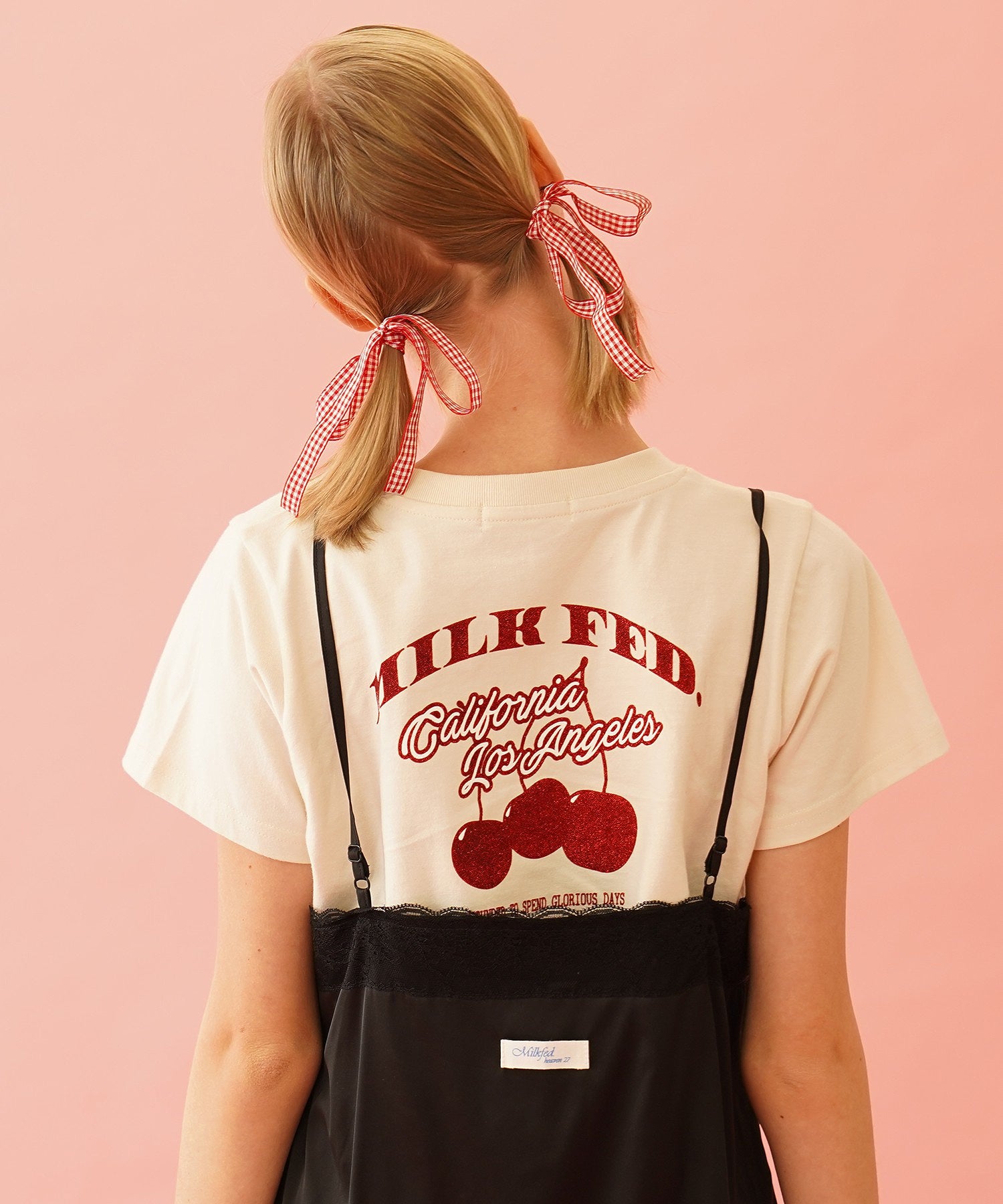 GLITTER  CHERRY COMPACT S/S TEE