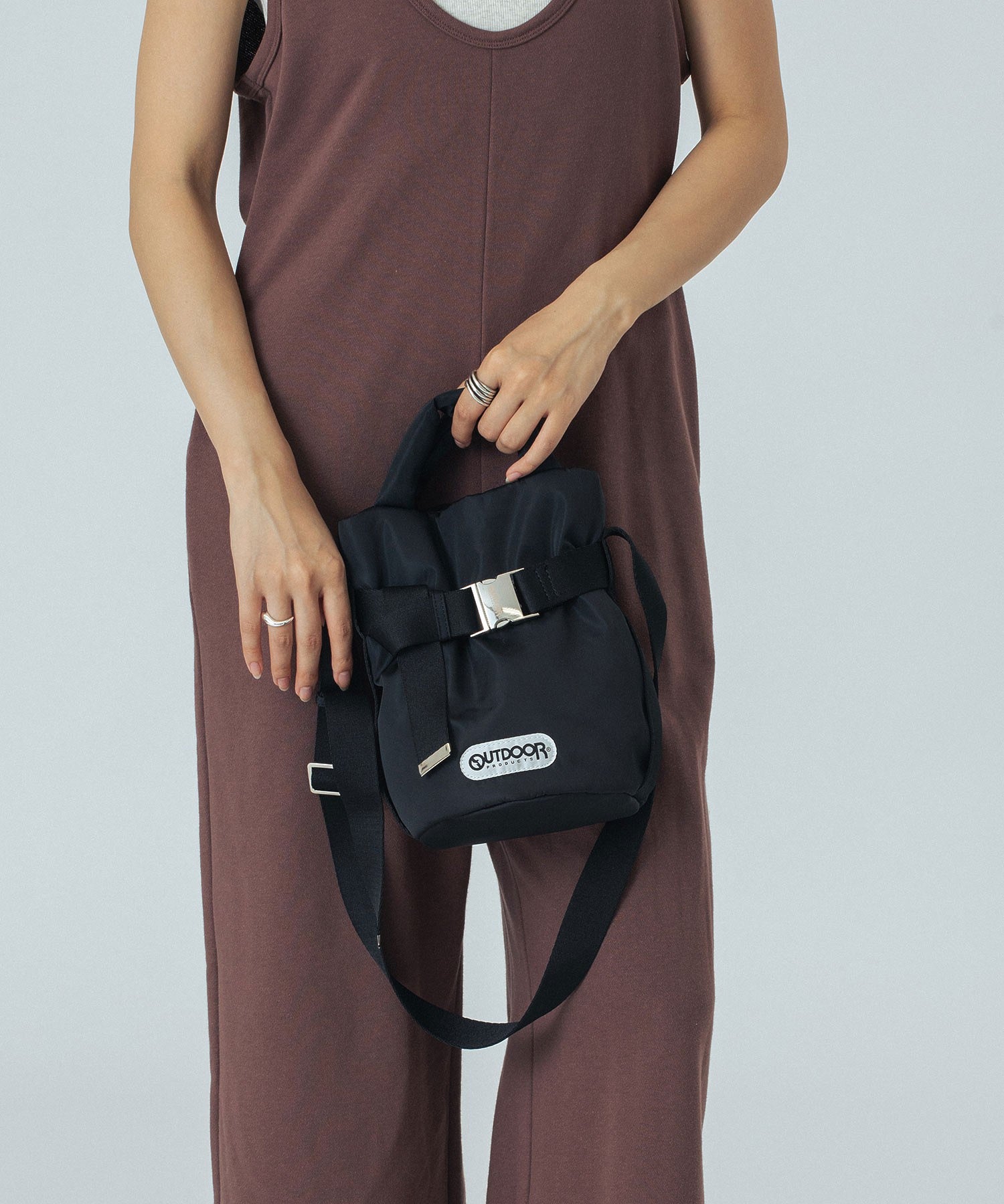 【ブラウンROSE BUD別注カラー】OUTDOOR/2WAY BELT SHOULDER BAG