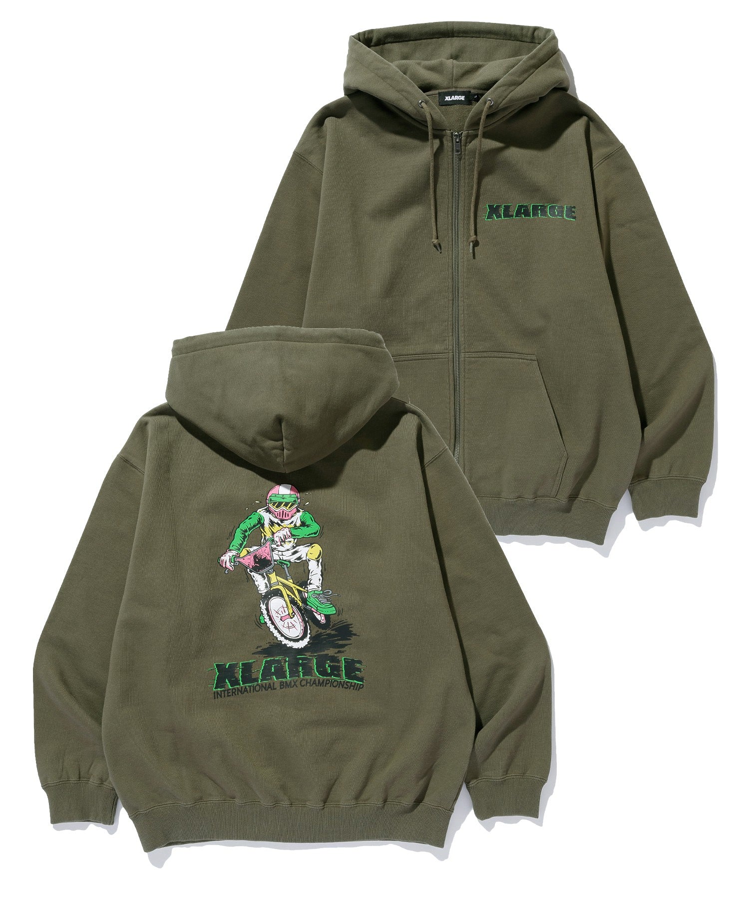 RIDING ZIP HOODED SWEATSHIRT