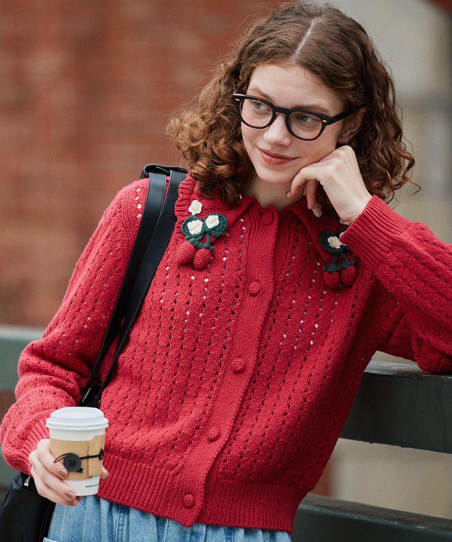 STRAWBERRY KNIT CARDIGAN