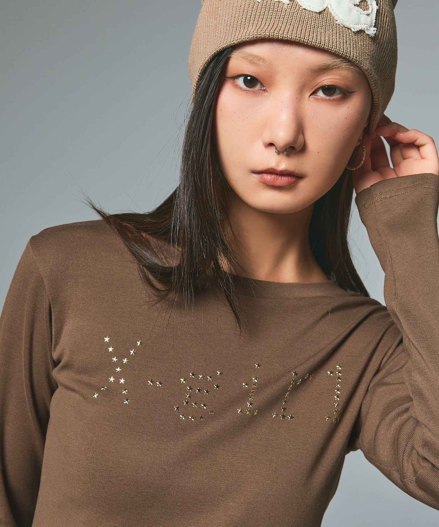 STAR MOTIF LOGO L/S BABY TEE